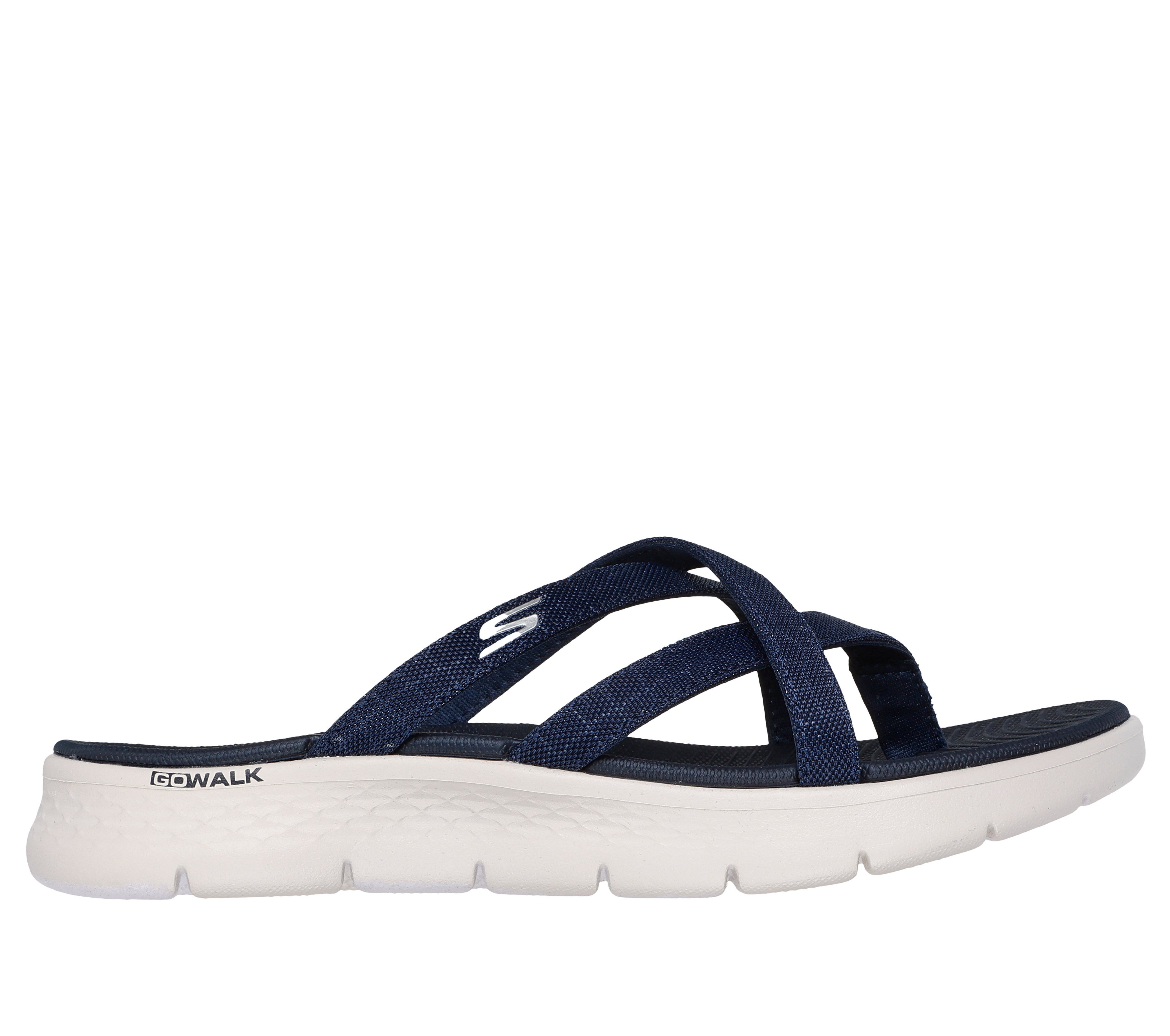 Skechers GO WALK FLEX SANDAL-SSSELENA Zehentrenner Sommerschuh, Strandschuh, Sandale, Badeschuh mit Komfortfußbett