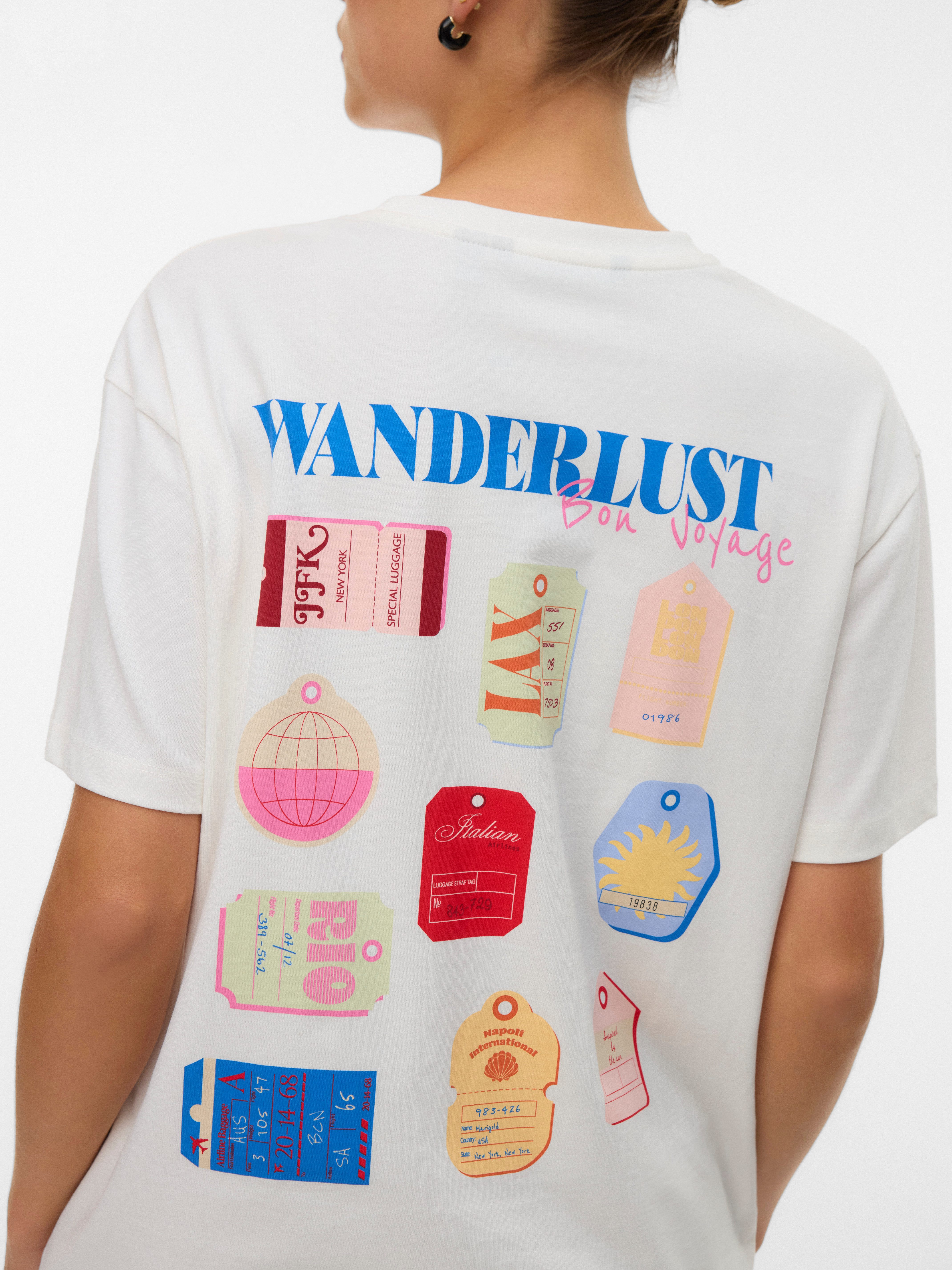 Vero Moda T-Shirt VMNINNA MIA SS TOP BOX JRS Baumwolle, Rückenprint