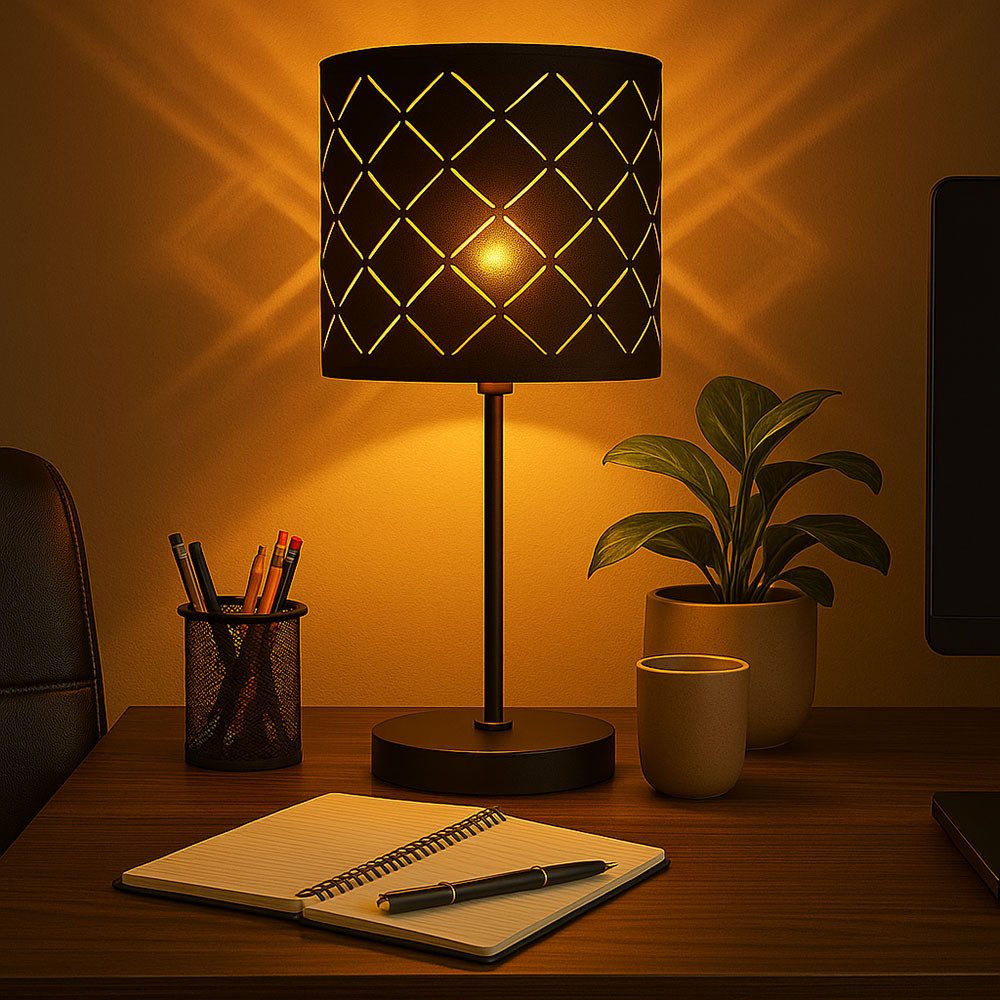 GLOBO LIGHTING Tischleuchte, Leuchtmittel nicht inklusive, Tischlampe Tischleuchte Nachttischlampe Samt schwarz Leselampe H 35 cm