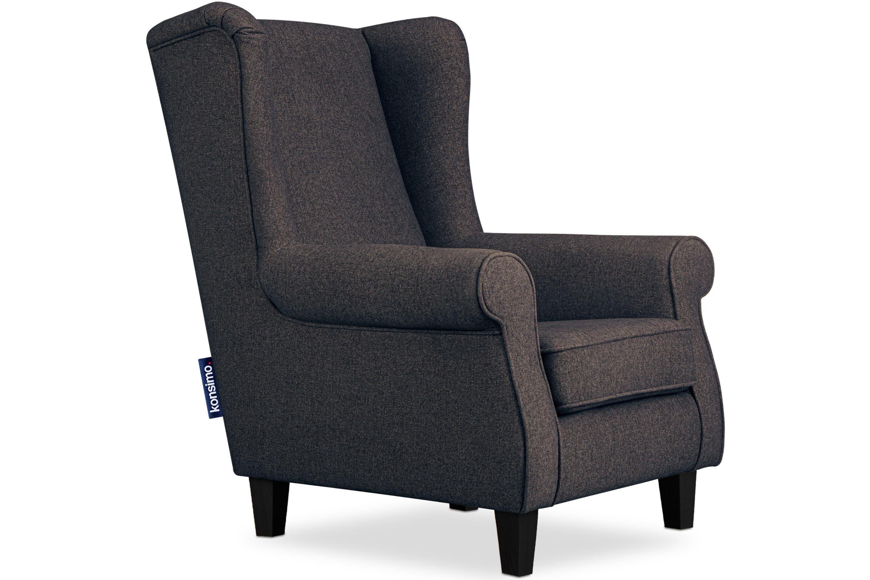 KONSIMO® Ohrensessel MILES Gepolsterter Sessel, mit günstig online kaufen