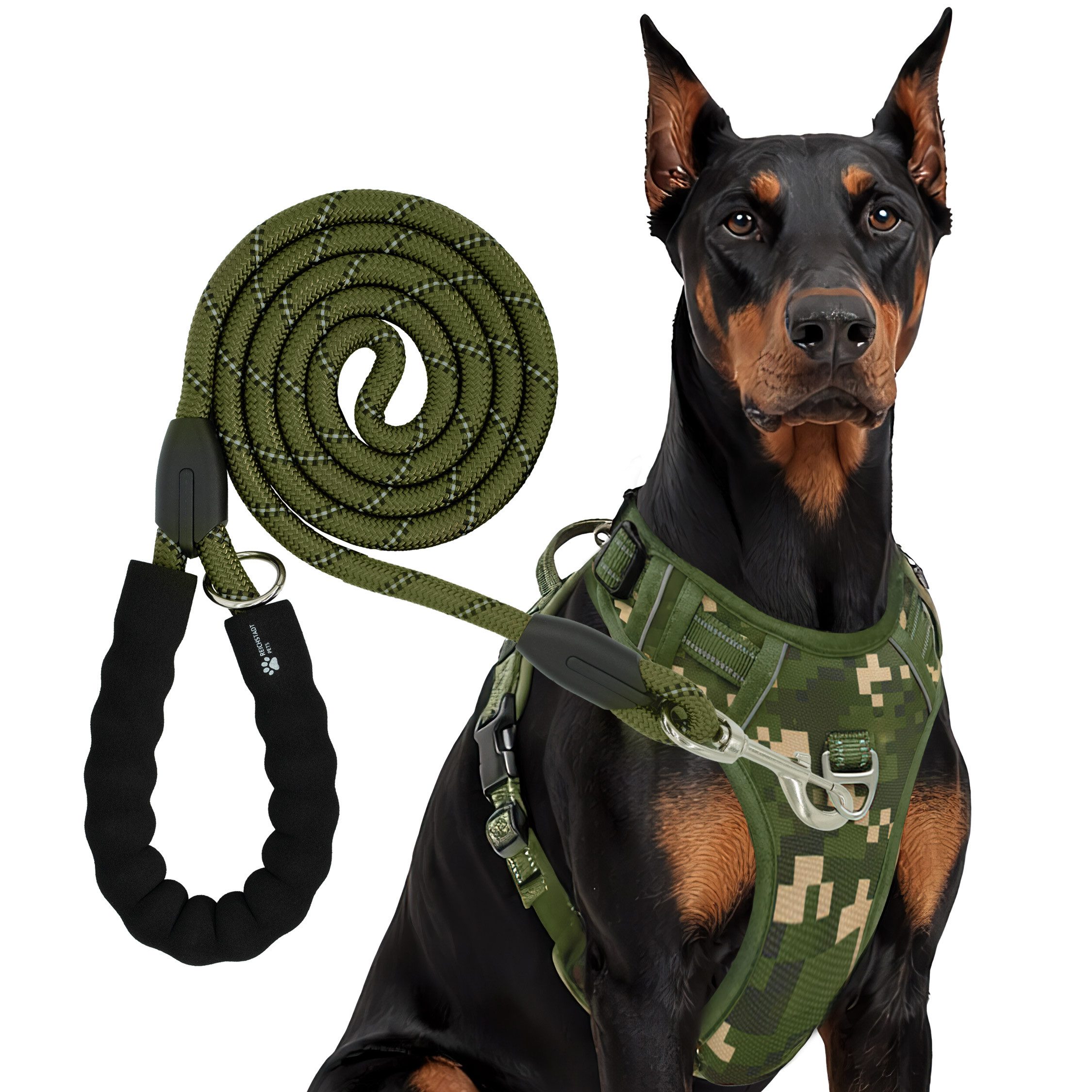 Reichstadt Hunde-Geschirr RS Pets Hundegeschirr & Leinen Set 25RSP083-4, Polyester, atmungsaktives Netzgewebe und robuster Oxford-Stoff