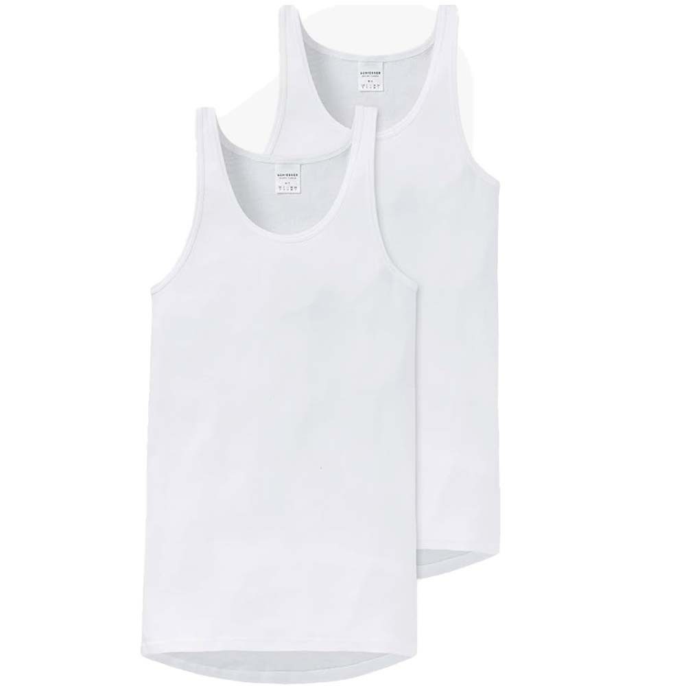 Schiesser Tanktop Schiesser Herren 2 Pack Unterhemd - Original Feinripp 005 günstig online kaufen