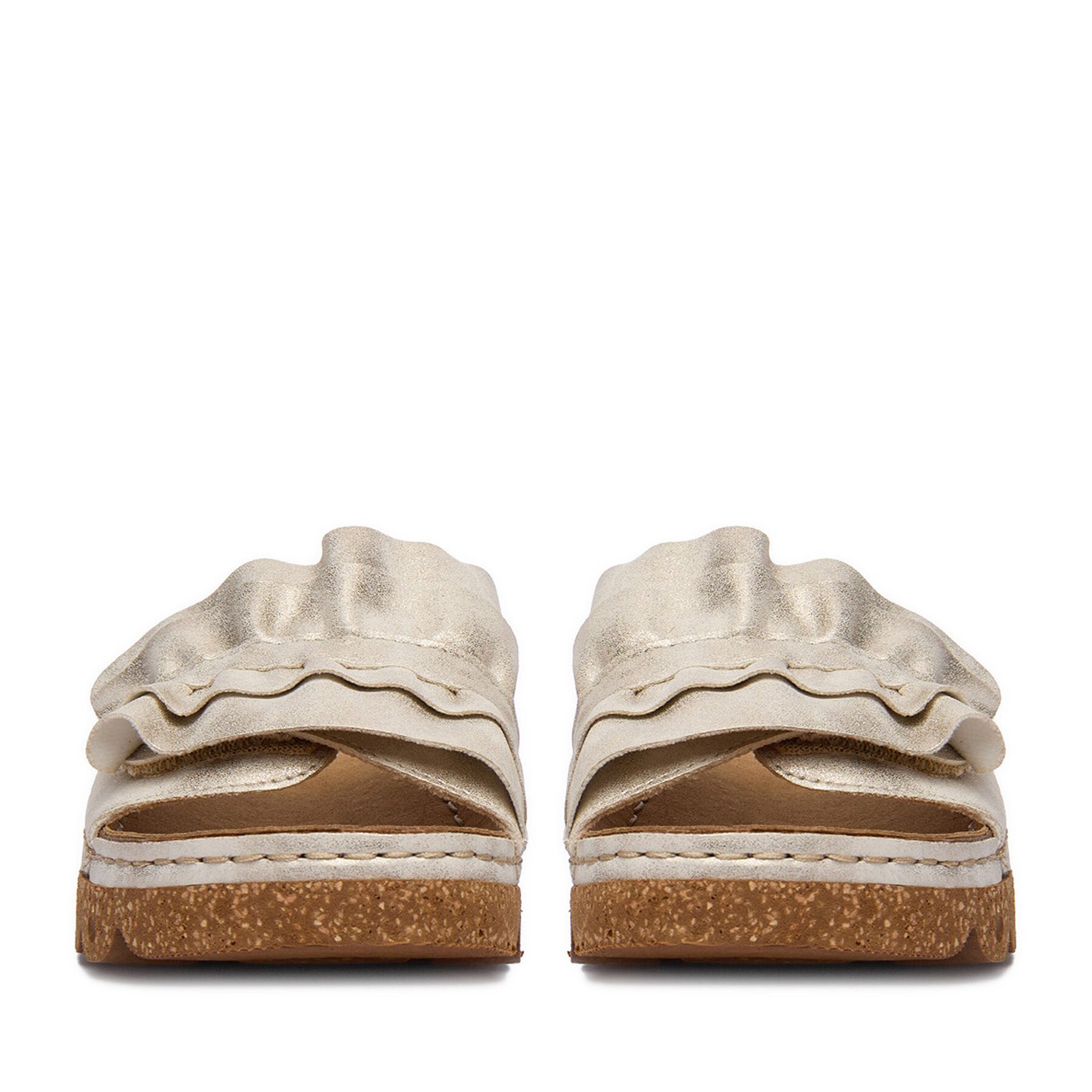 Rieker Rieker Damen-Flip-Flops Gold V8763-60 Badepantolette
