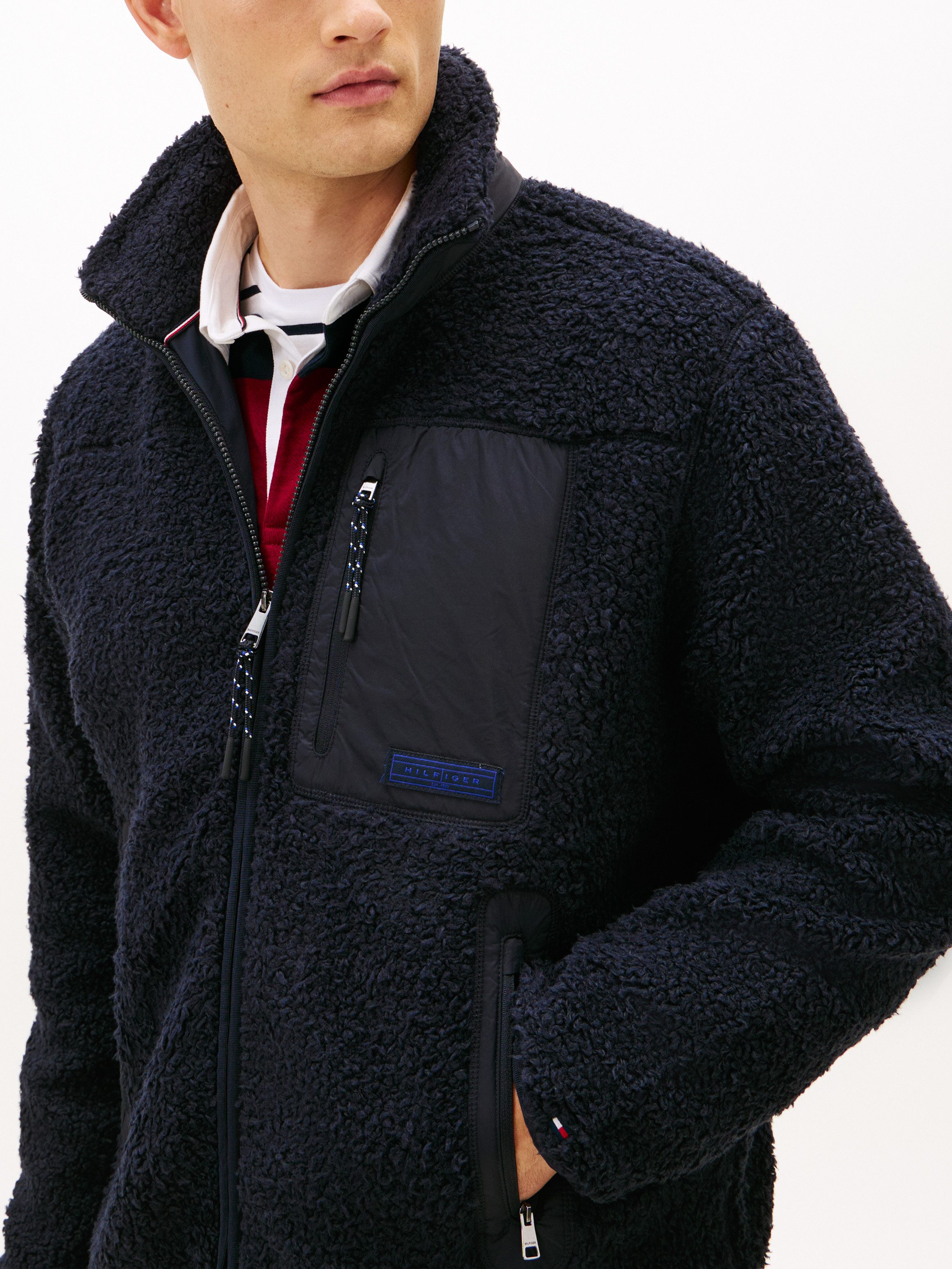 Tommy Hilfiger Sweatjacke TEDDY FLEECE ZIP THROUGH Übergangsjacke Herbstjac günstig online kaufen