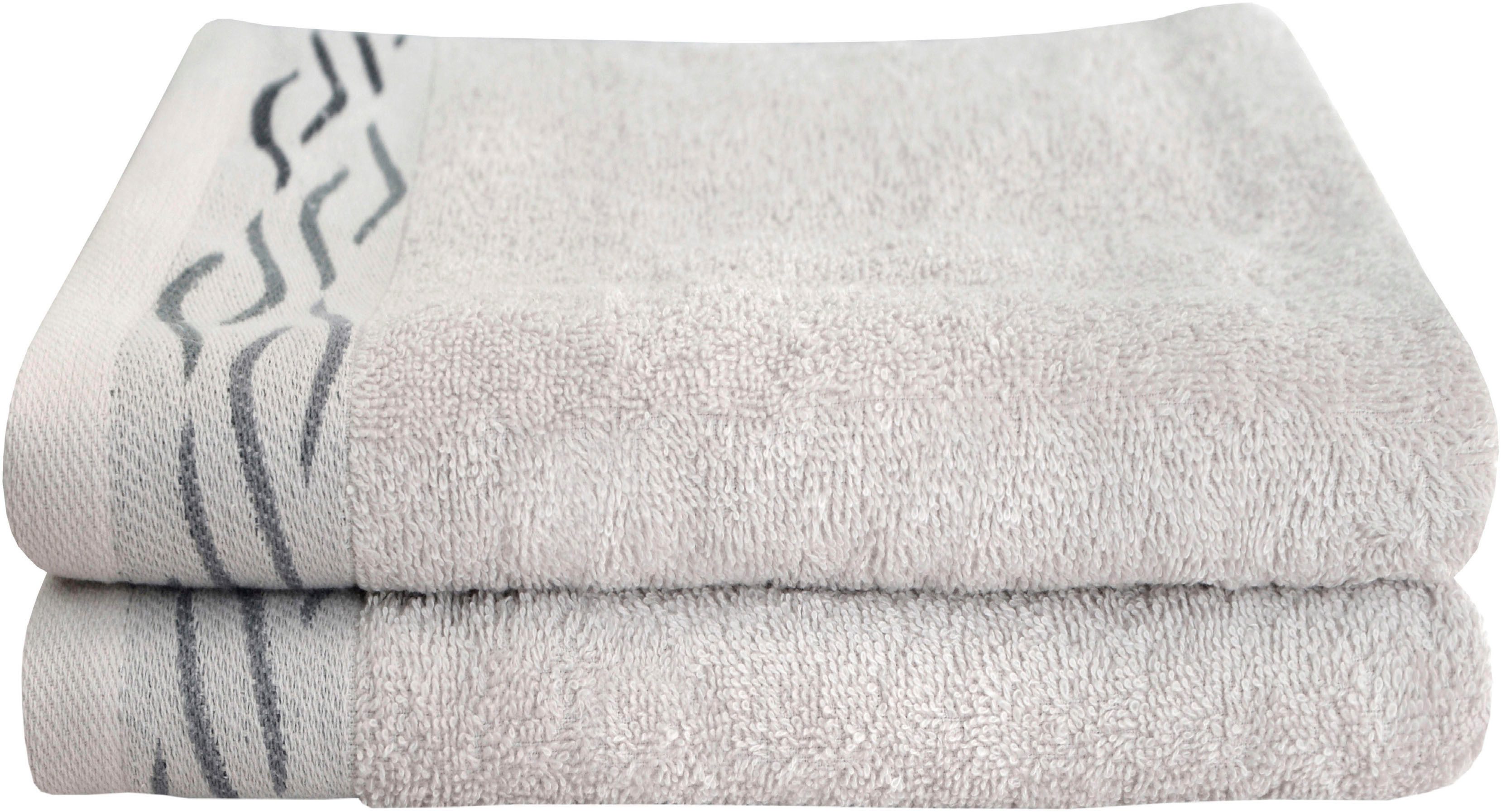 Dyckhoff Handtücher Wave, Frottier (Set, 2-St), günstig online kaufen