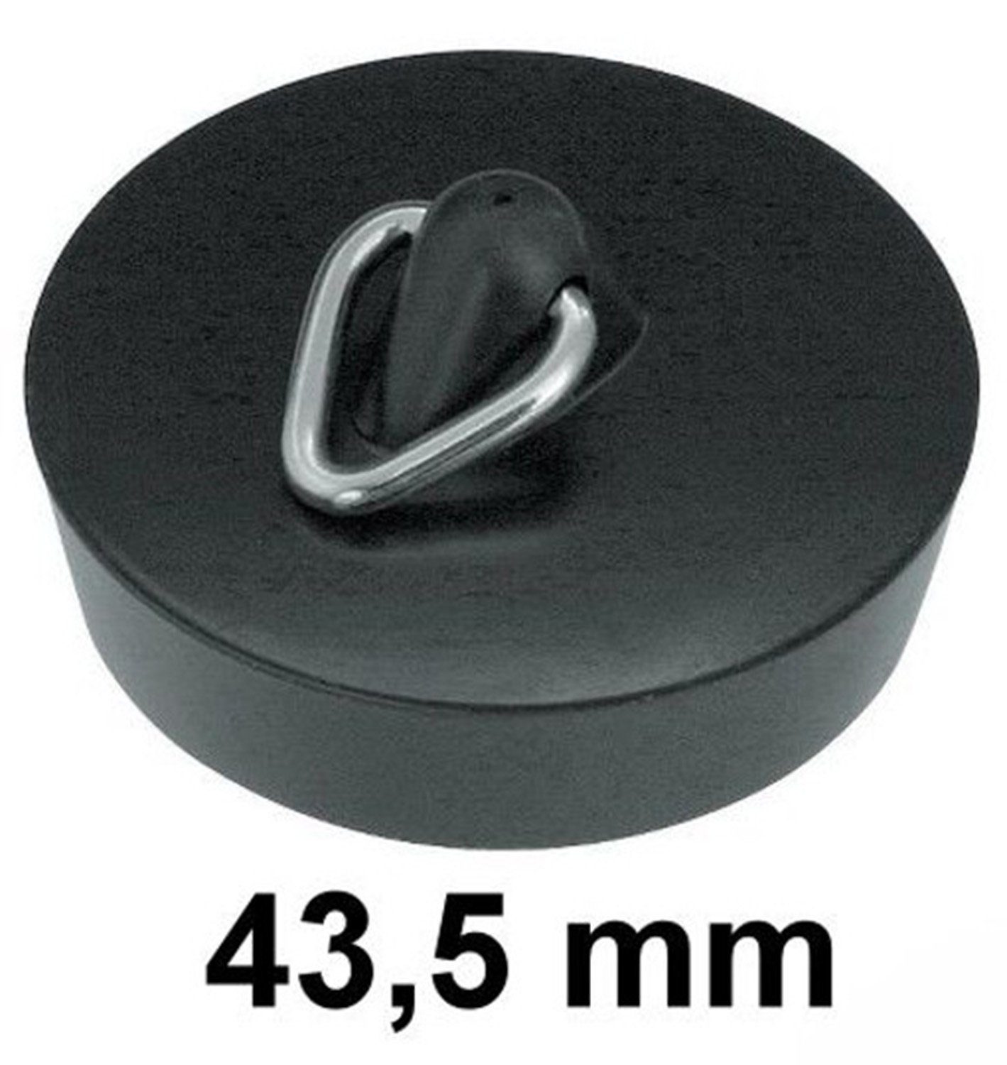 varivendo Waschbeckenstöpsel Stammartikel Abflußstopfen 43,5 mm, schwarz, Ø 43.5 cm (Stück, 1 St., Abflußstopfen), Waschbeckenstöpsel Abflussstöpsel Abflussstopfen