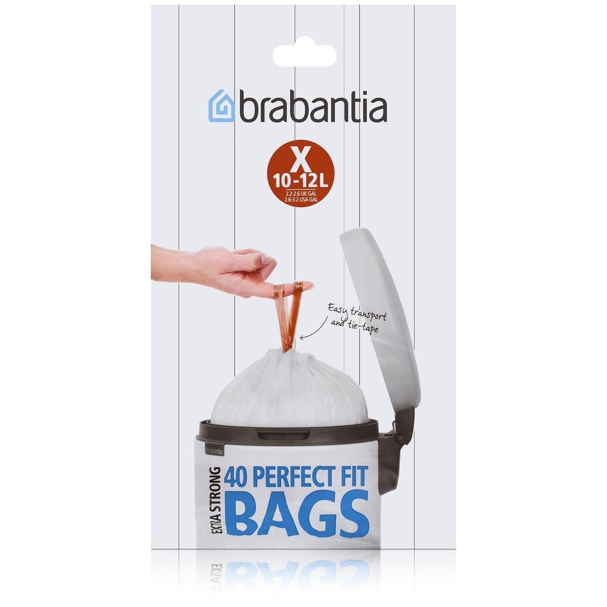 Brabantia Müllbeutel Brabantia Müllbeutel mit Zugband 40 Einzelbeutel X 10-12 L (1er Pack)