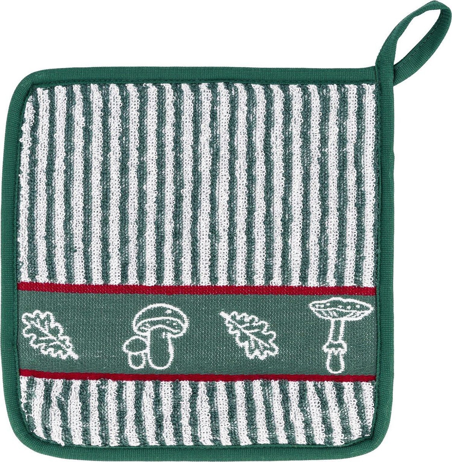 Kracht Topflappen Waldpilze, (2-tlg., 2-teilig), 2er Set Topflappen, Baumwoll Frottier, ca. 22x22 cm