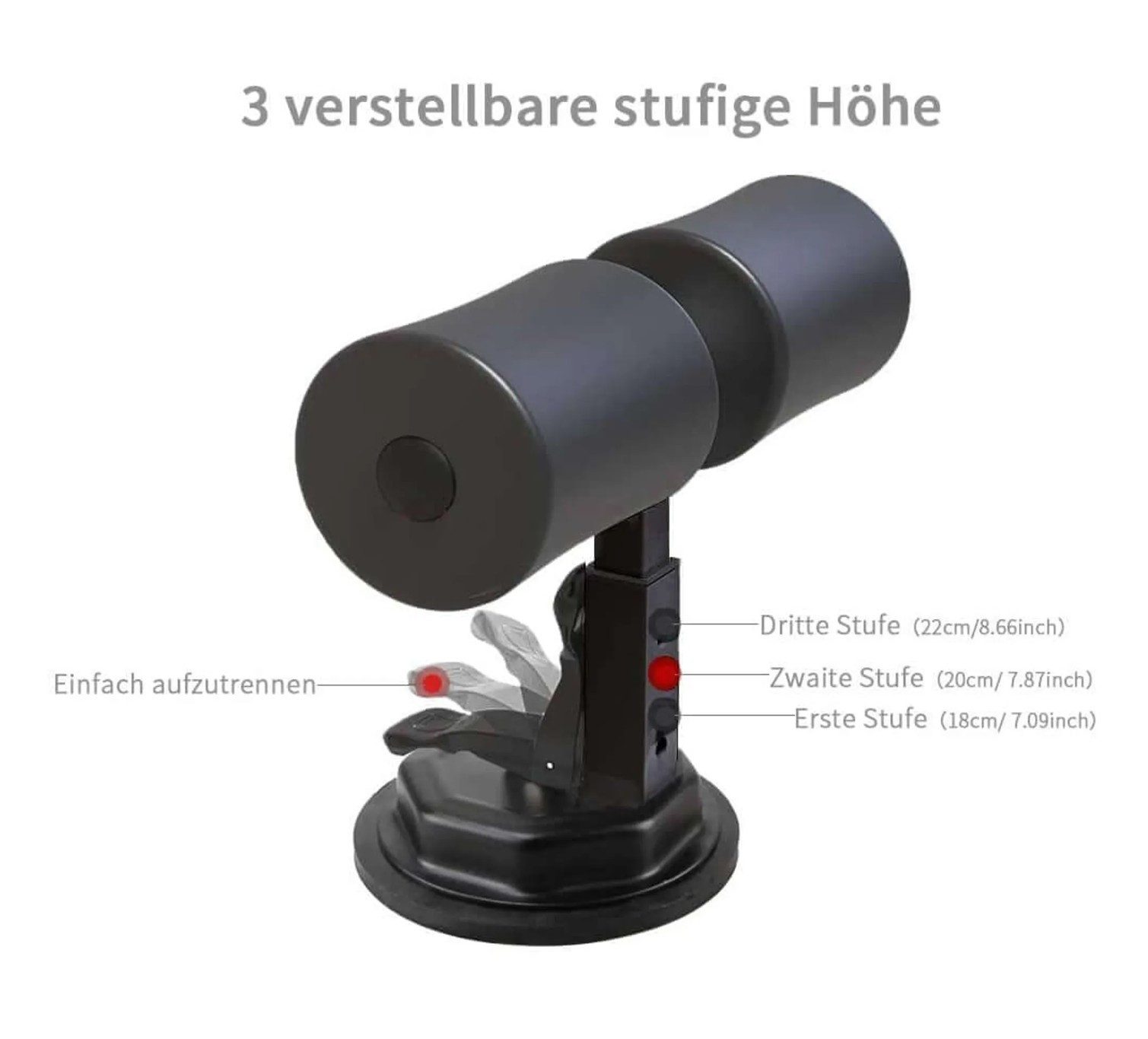HT Bauchtrainer, Tragbarer und selbstansaugender Sit-up Bar Bauchtrainer