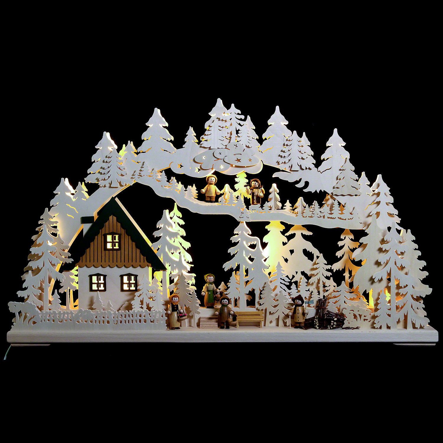 Schwibbogen 3D-Schwibbogen Waldgänger (72x43x8cm) von RATAGS Holzdesign