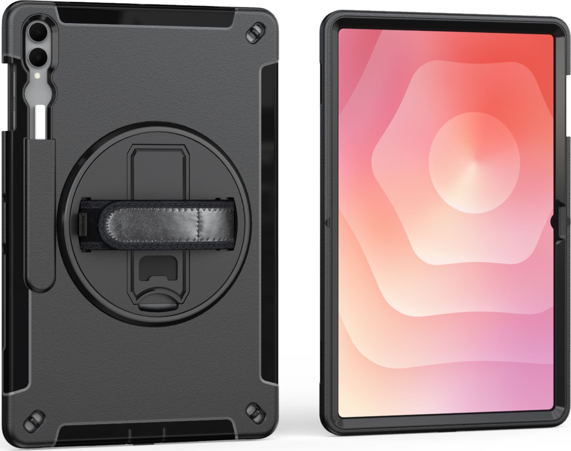 JT Berlin Tablet-Hülle Rugged Kickstand & Handstrap Case 14,6", drehbare Handschlaufe & Kickstand, voller Zugriff