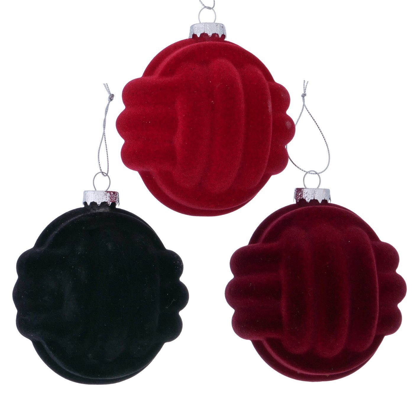 BOLTZE Christbaumschmuck Boltze Weihnachtskugel Knot, Samt, 1 Stück, verschiedene Farben, 20526 (1-tlg)