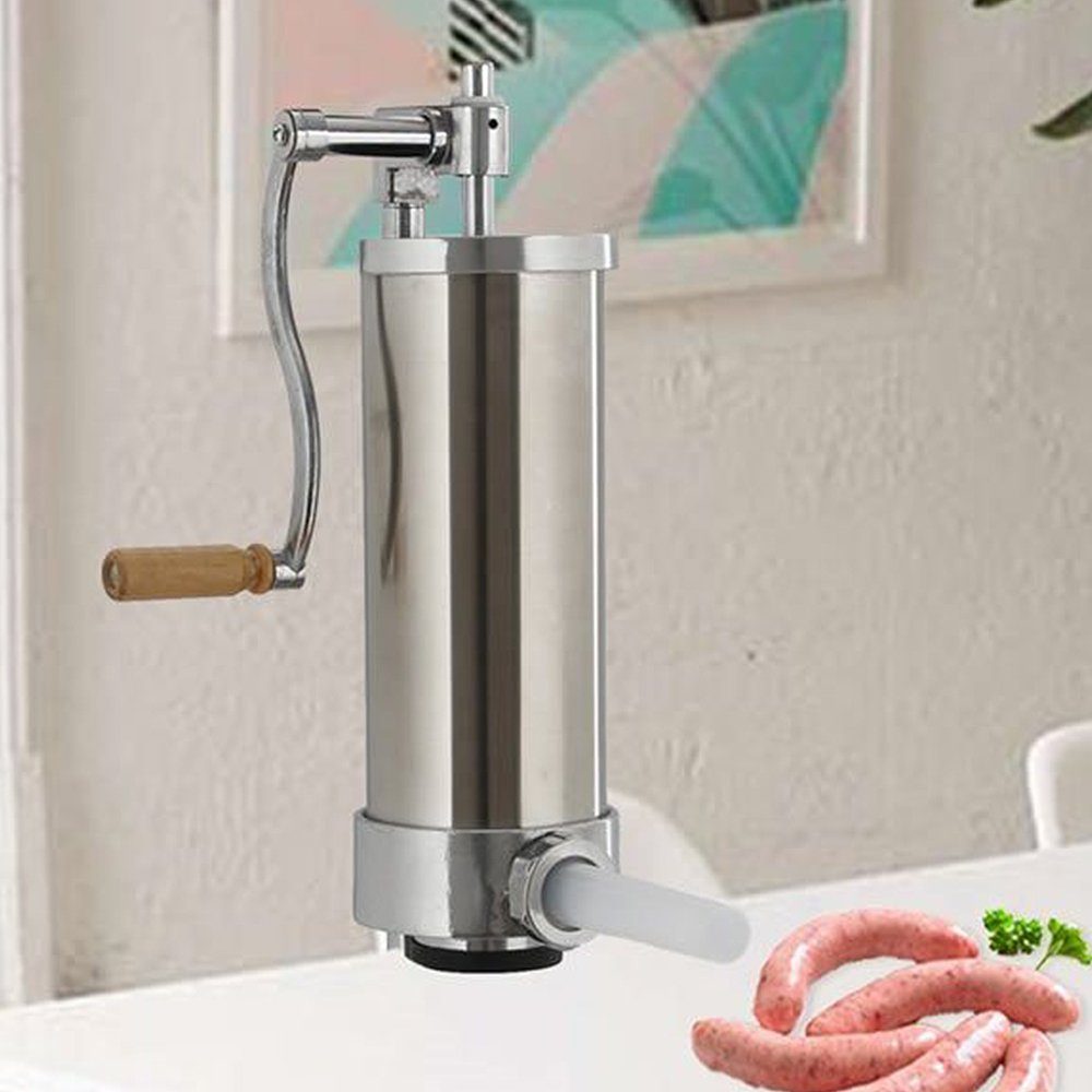Melko Wurstfüllaufsatz Wurstfüllmaschine Edelstahl Wurstspritze Presse Gastro  Küche Maschine, ergonomische Handkurbel