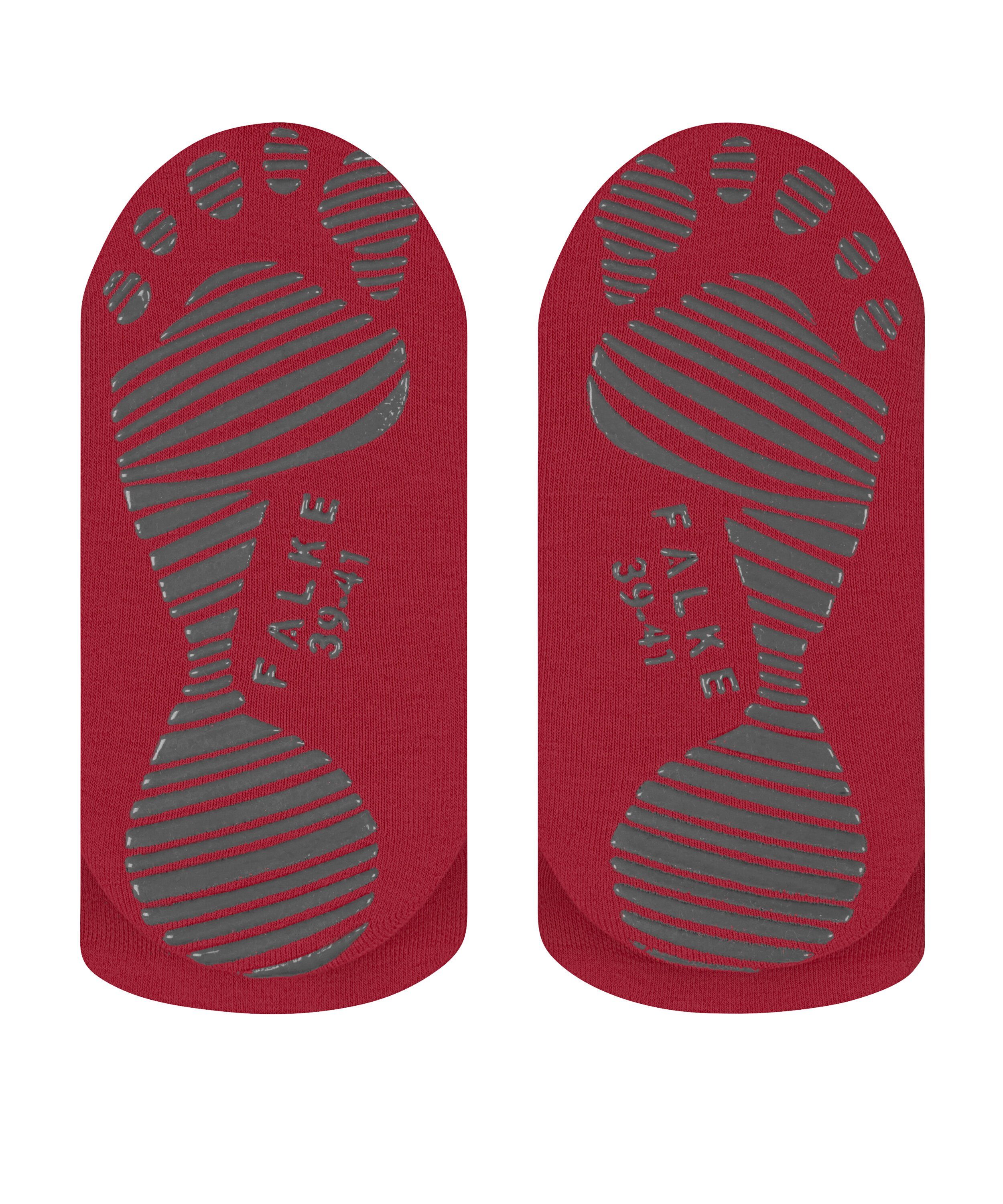 Kick red Sohle Cool FALKE Sneakersocken Noppendruck mit (1-Paar) auf der (8074) rutschhemmendem pepper