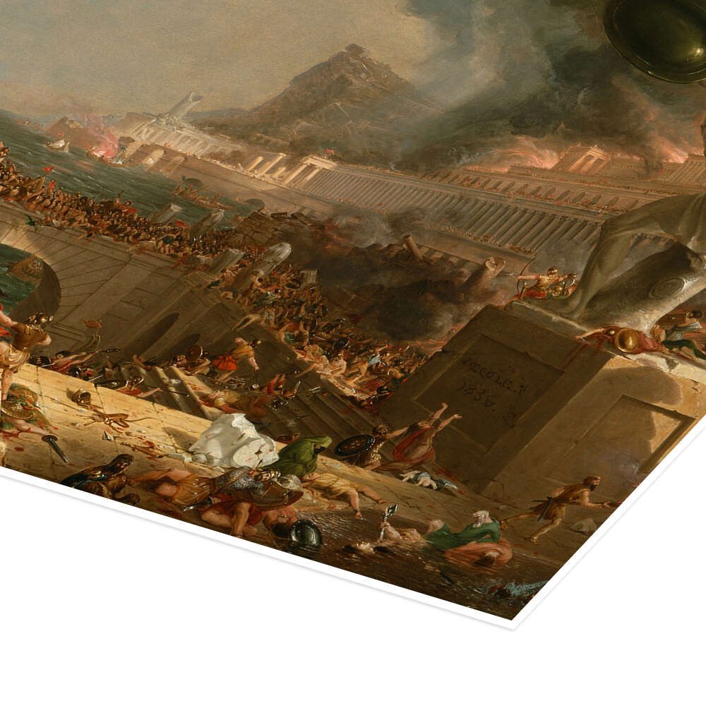 Posterlounge Wandbild Der Weg des Imperiums (Vernichtung), Thomas Cole, erhältlich als Poster, Leinwandbild, Wandsticker oder Acrylglasbild – Bild 3 von 5