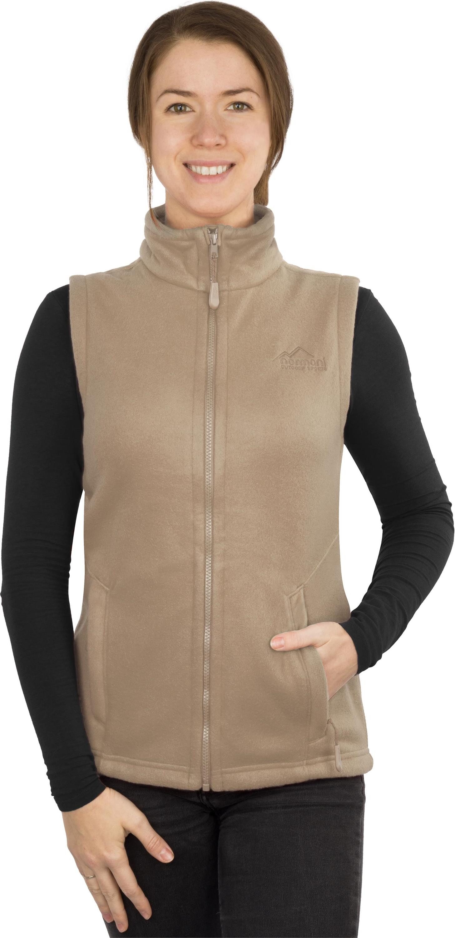 normani Fleeceweste Damen Fleeceweste Kiamika Übergangsweste mit Einschubtaschen Outdoorweste Winterweste