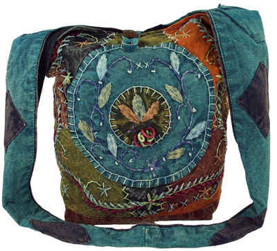 Guru-Shop Schultertasche Batik Sadhu Bag, Hippie Tasche, Goa..