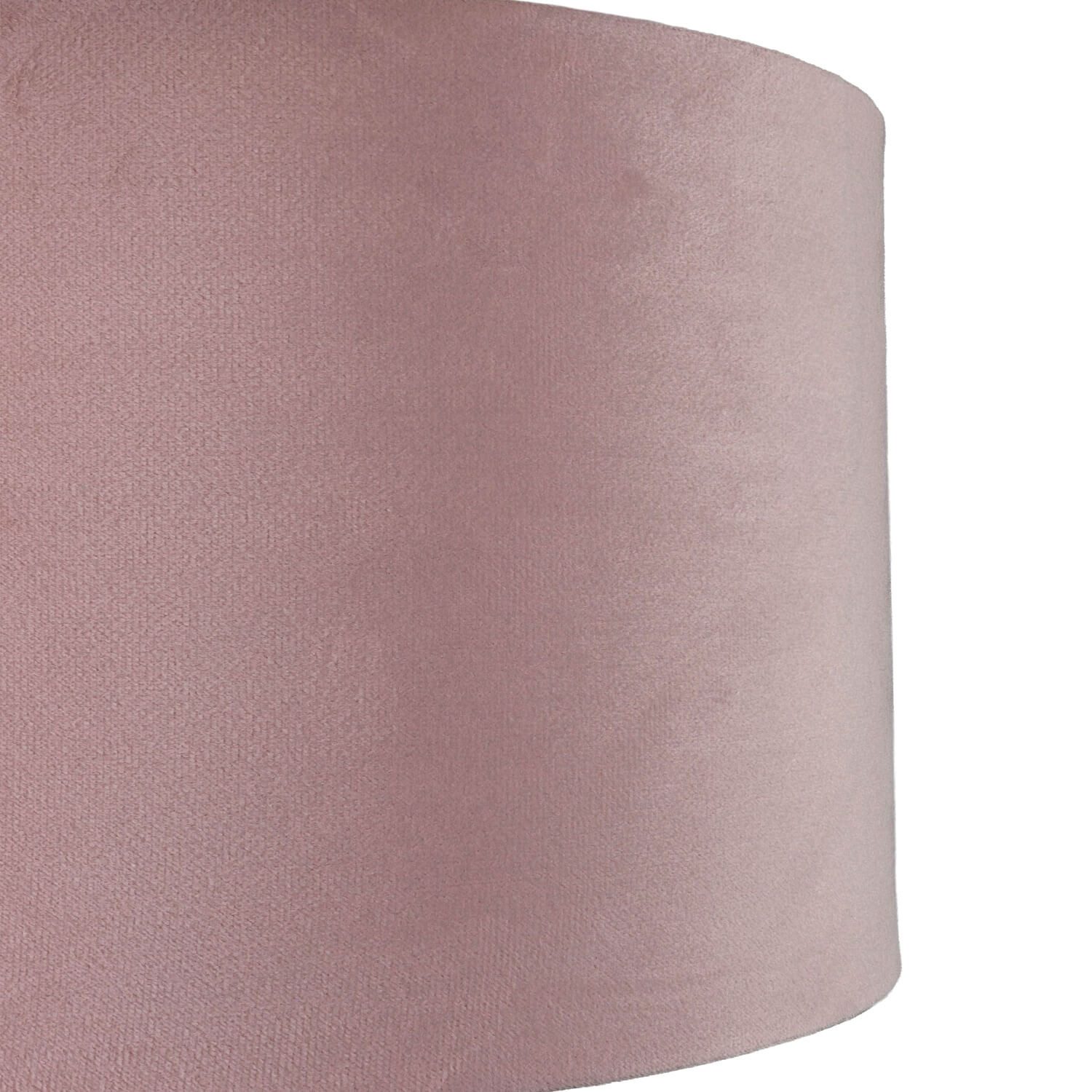 Licht-Erlebnisse Lampenschirm GIRONA, in Pink Silber gebürstet Ø 28 cm Stoff Modern Flur