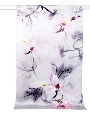 MayTree Seidenschal Magnolie, 55 x 175 cm, leichter Damen-Schal, alljährig, (Stück), Seidentuch 100% Seide