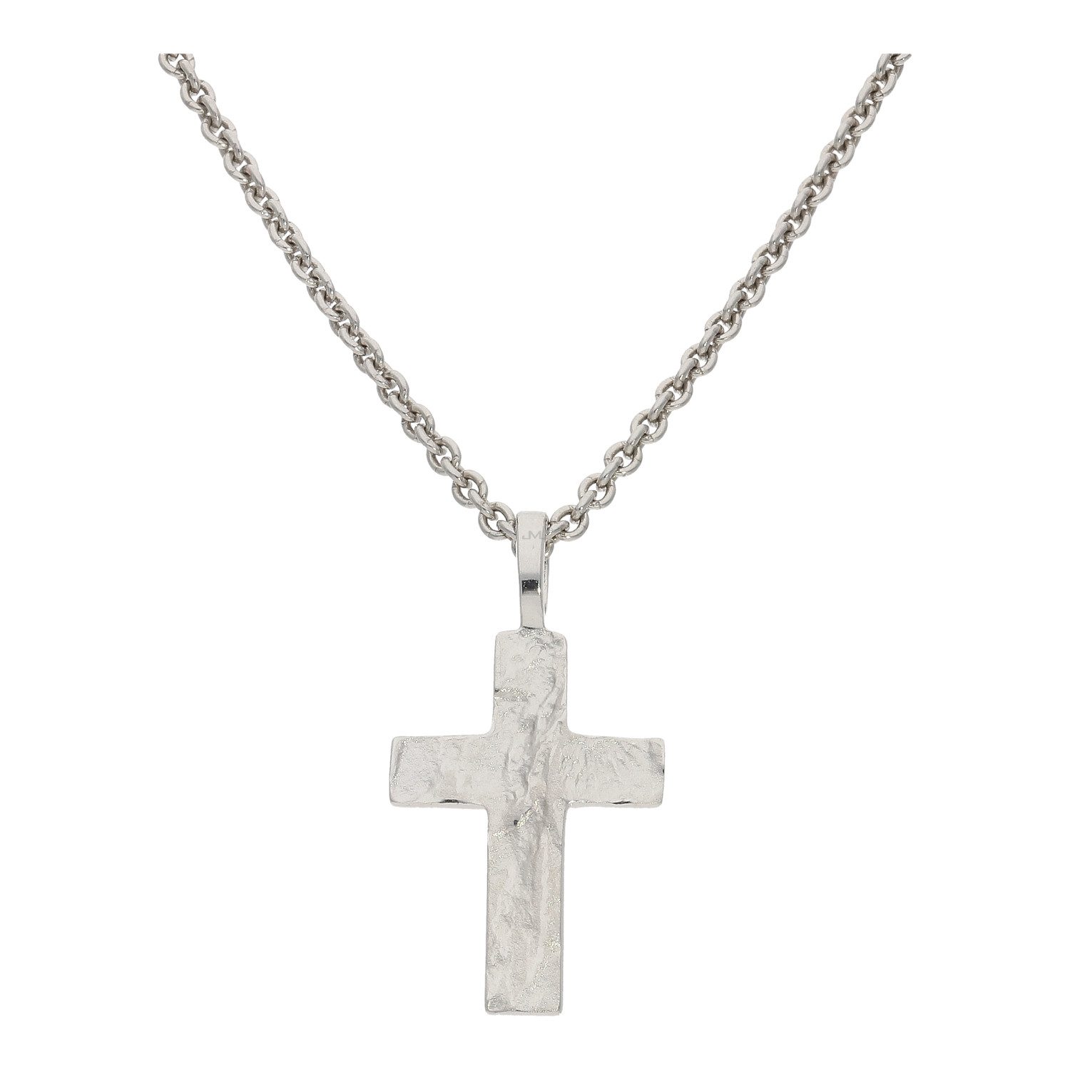 Kettenanhänger Kreuz Anhänger 925 Silber rhodiniert gehämmert JL20-02-1350 JuwelmaLux