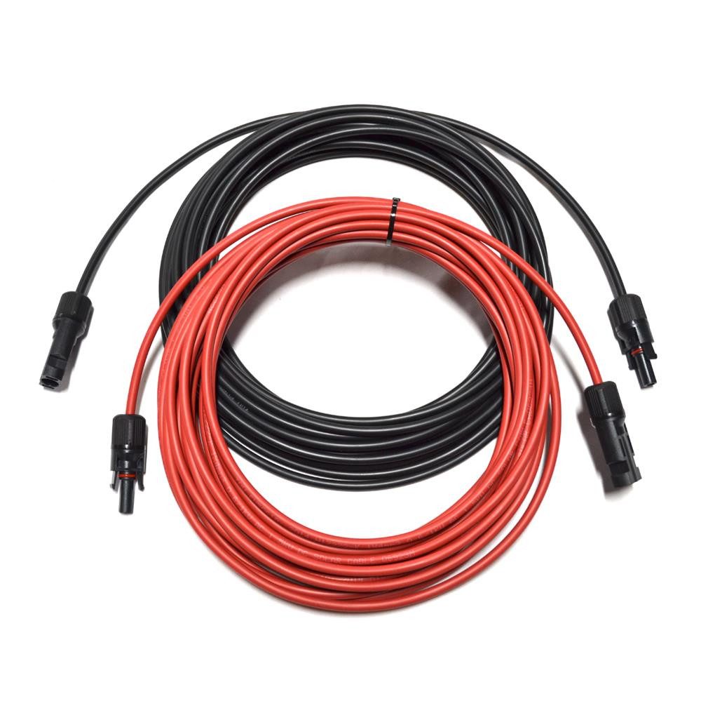 smartEC Solarkabel Verlängerungskabel 4 - 6mm² mit Stecker 2x 8m 6mm² Solarkabel, Außendurchmesser 5,2mm (800 cm), Kabeltyp H1Z272-K IP68 Verlängerungskabel 5-30 Meter