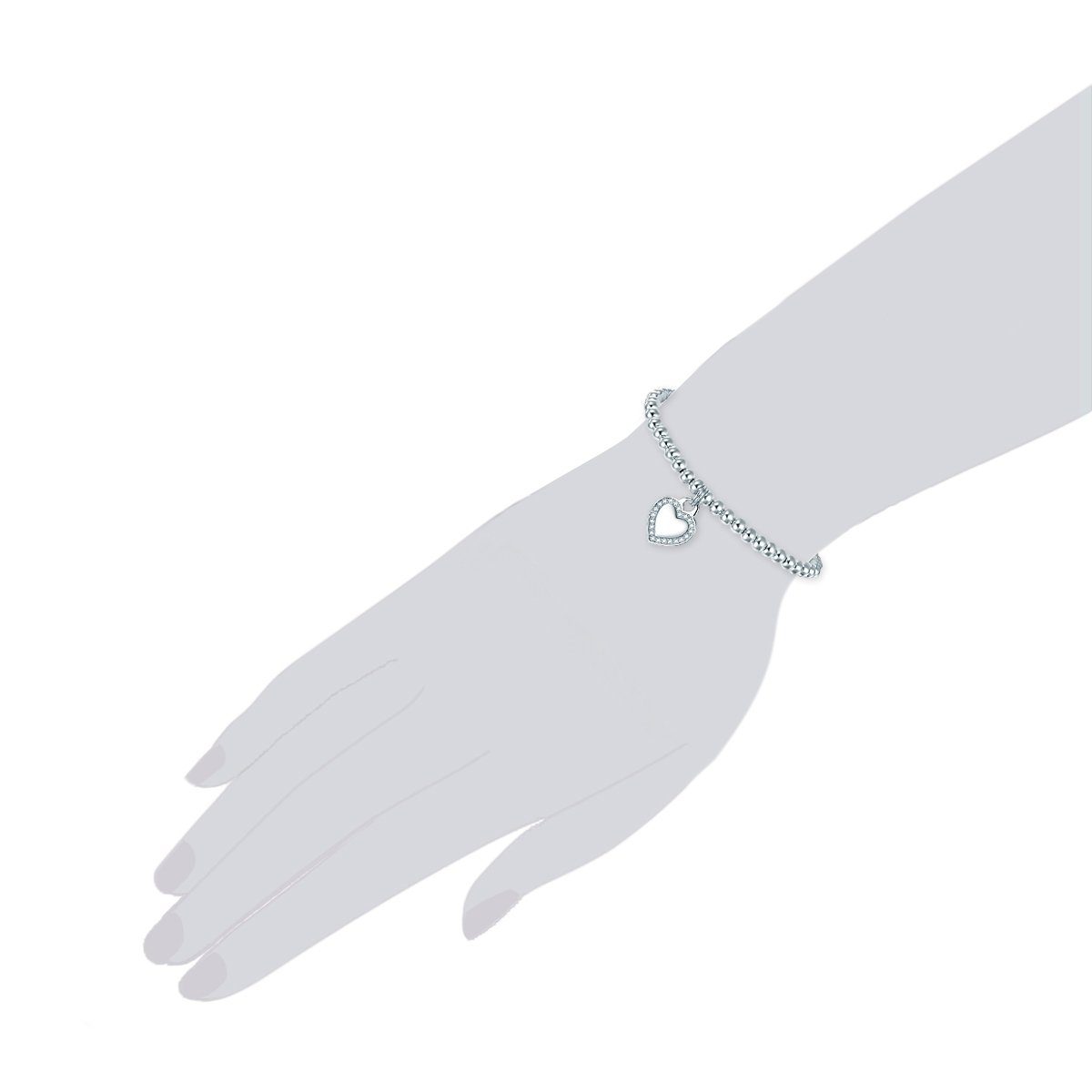 Lulu & Jane Armband Herz silber, günstig online kaufen