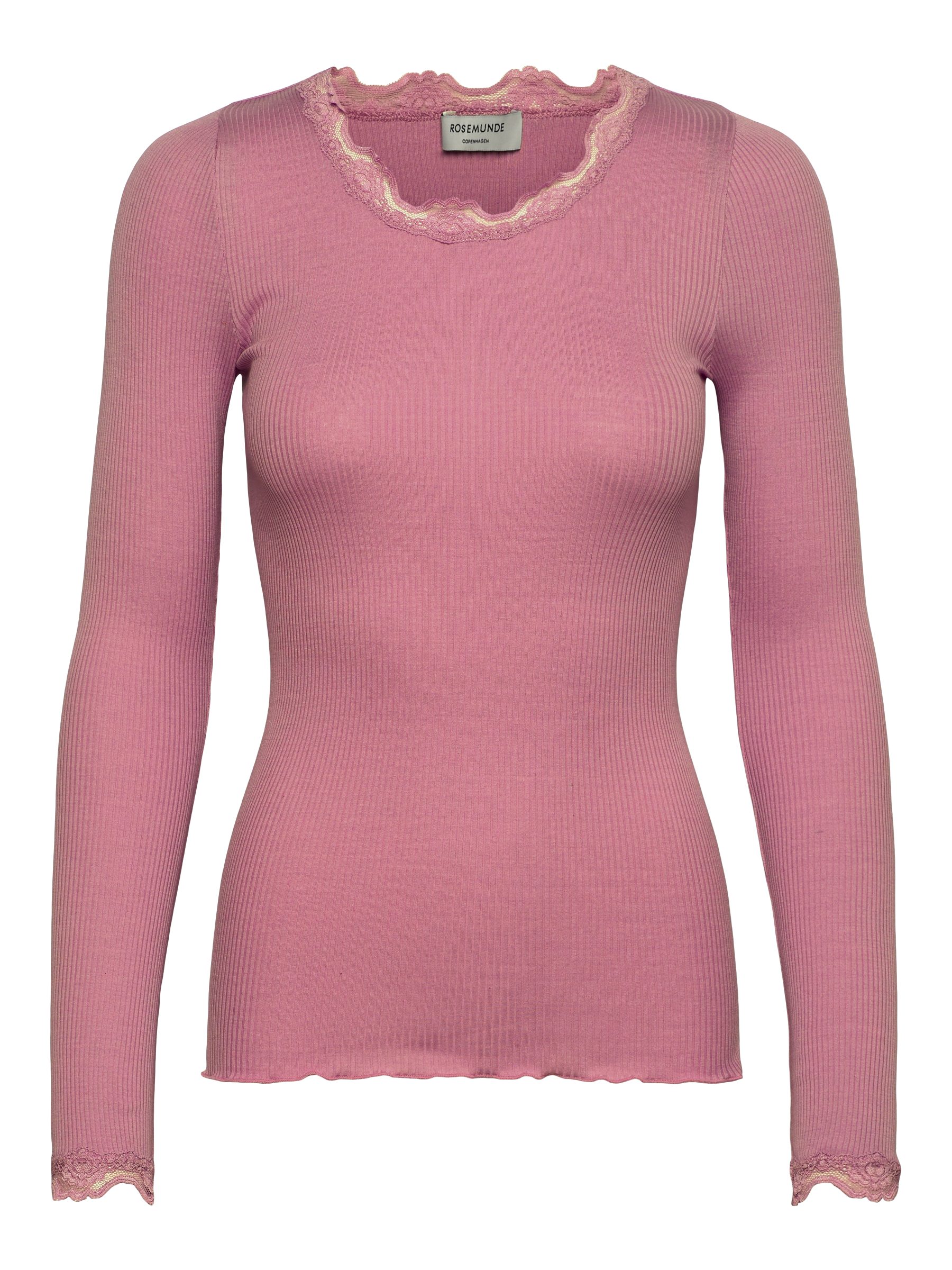 rosemunde Longsleeve Babette silk shirt mit Seide Langarm, mit Spitze, feminin, bequem, Seidenmix