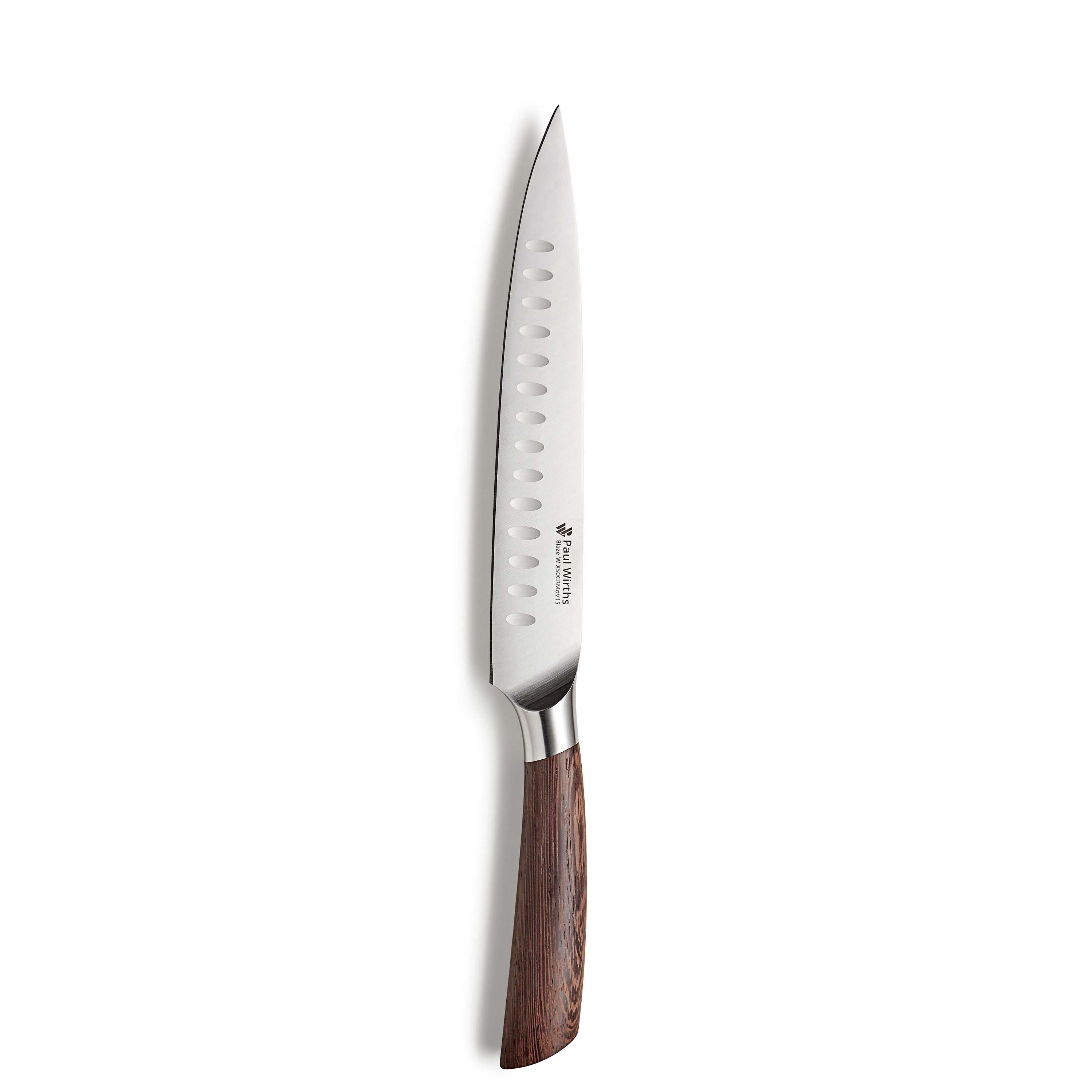 Paul Wirths Tranchiermesser BLAZE, Griff: Wengeholz, Klinge: MOV Stahl, 20 cm