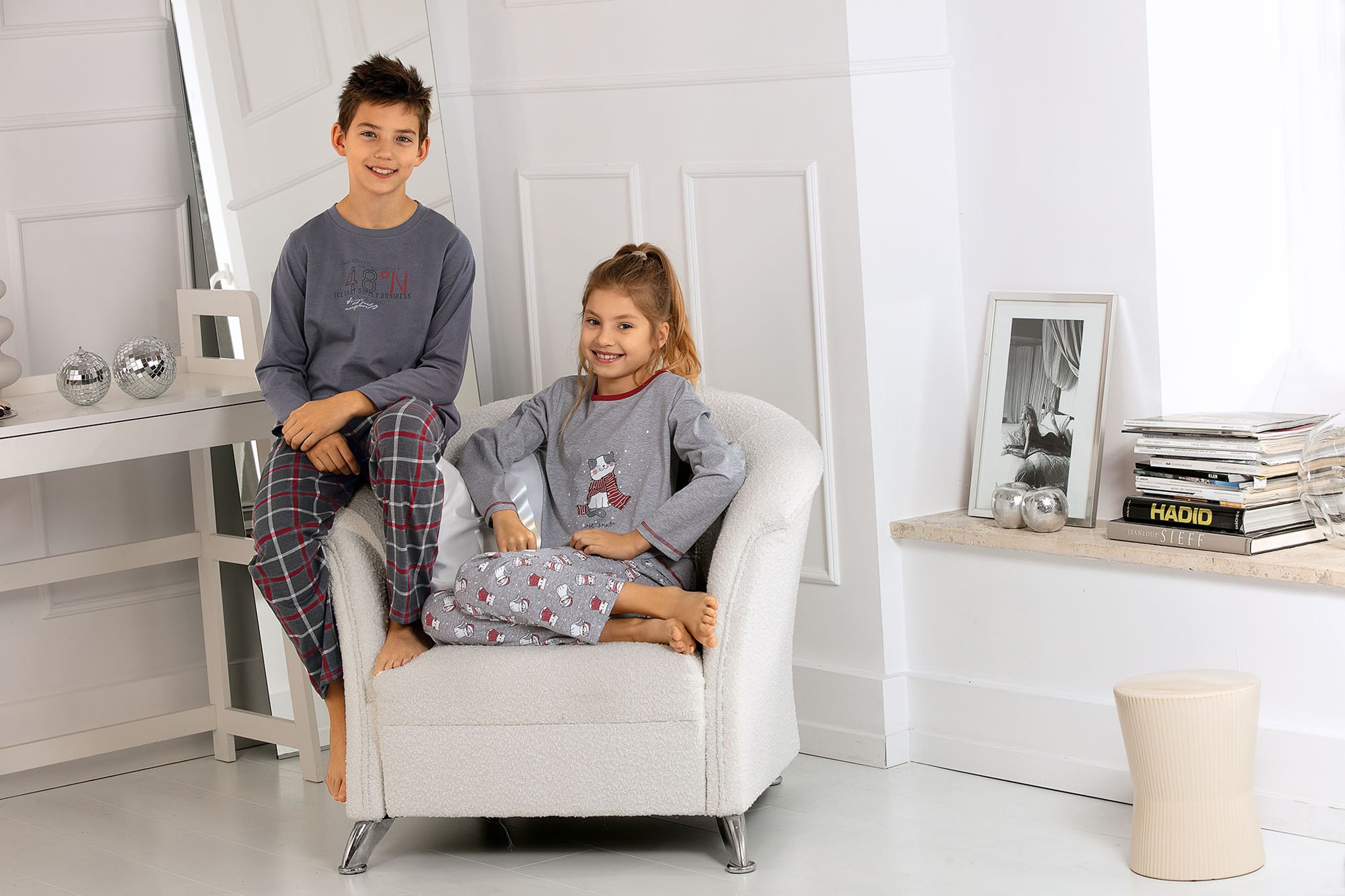 comtessa Schlafanzug Iceberg Buddies (Set, 2 tlg., 2-teilig) Mädchen Pyjama lang Langarm Baumwolle Winter