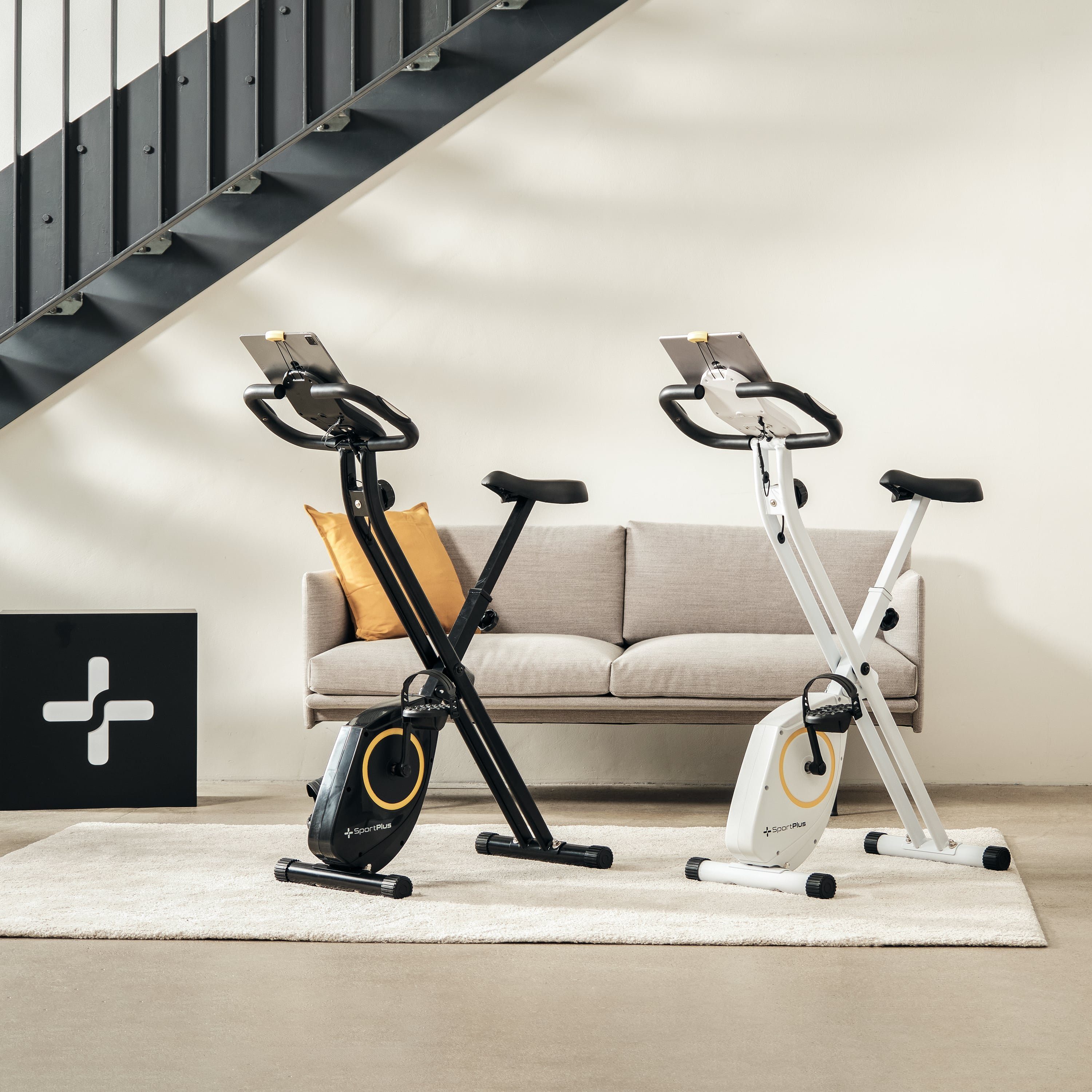 SP-HT-1200-B-iE, zuhause, X-Bike 8 mit SportPlus Stufen Heimtrainer, für klappbar Heimtrainer