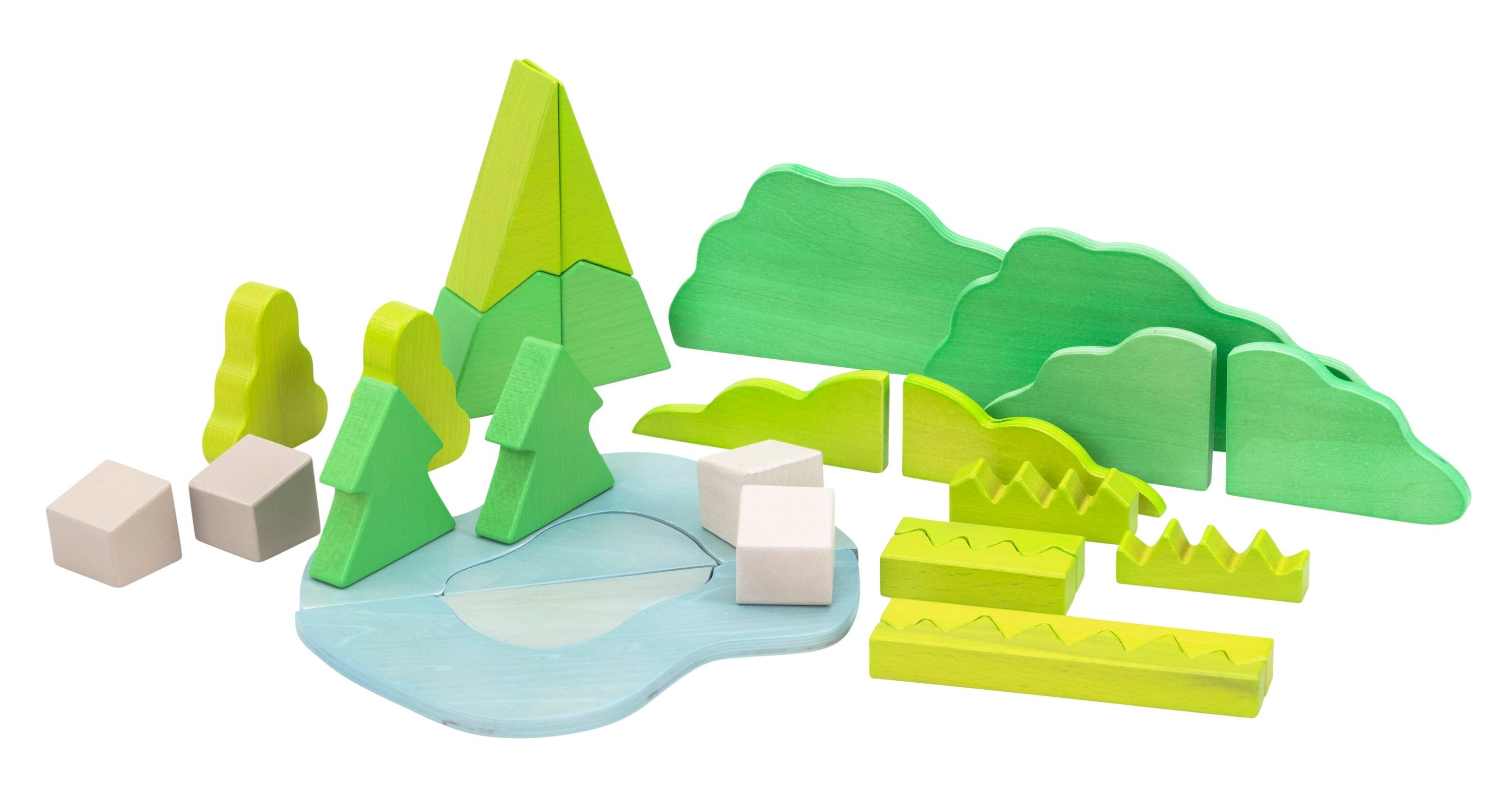 Betzold Bausteinset „Natur“ – Holzspielzeug für Kinder Spielbausteine