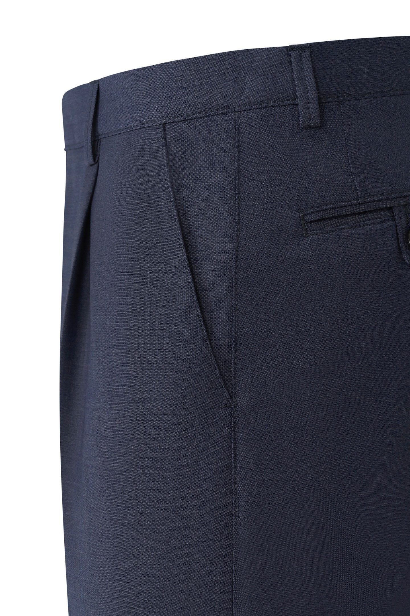 bugatti Bundfaltenhose mit Stretch und Bundfalten