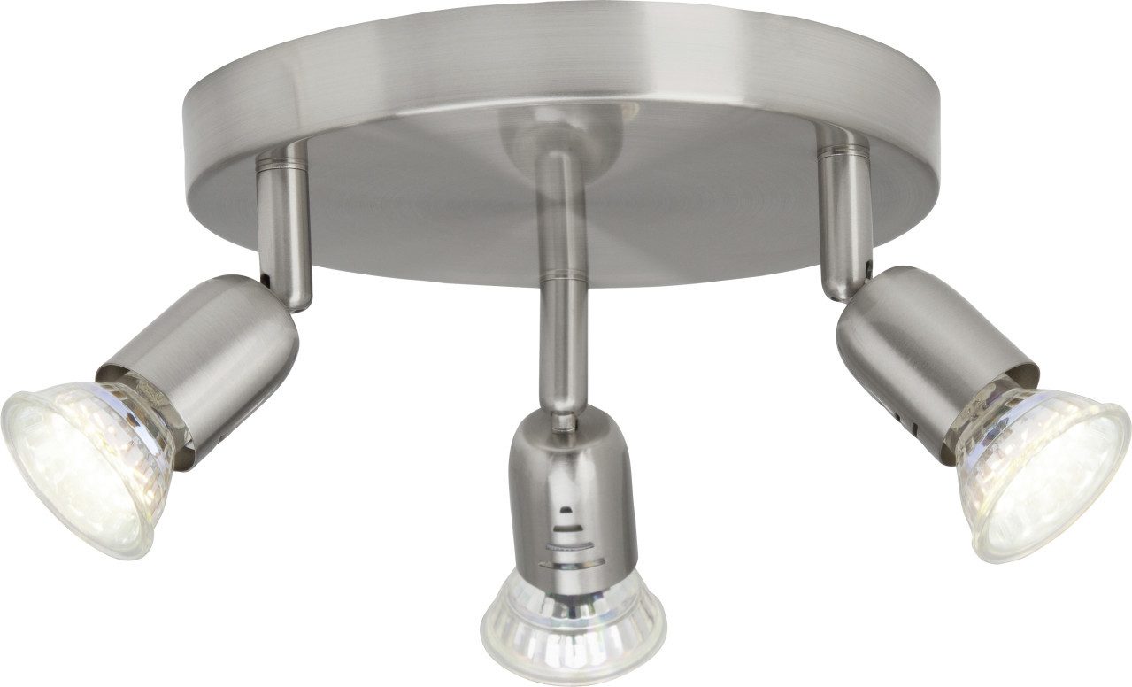 Brilliant LED Deckenstrahler Brilliant 3er Spot Rondell Loona eisen Ø 18 cm günstig online kaufen