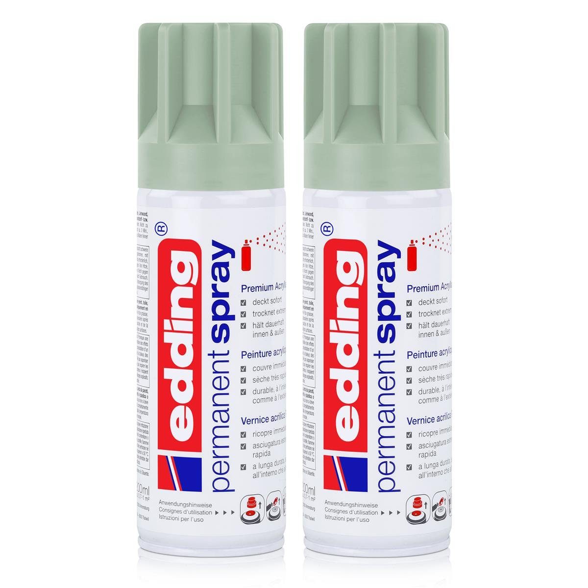 Permanent edding ml mellow 200 (2er Sprühfarbe Acryllack Pack) Premium Spray mint edding