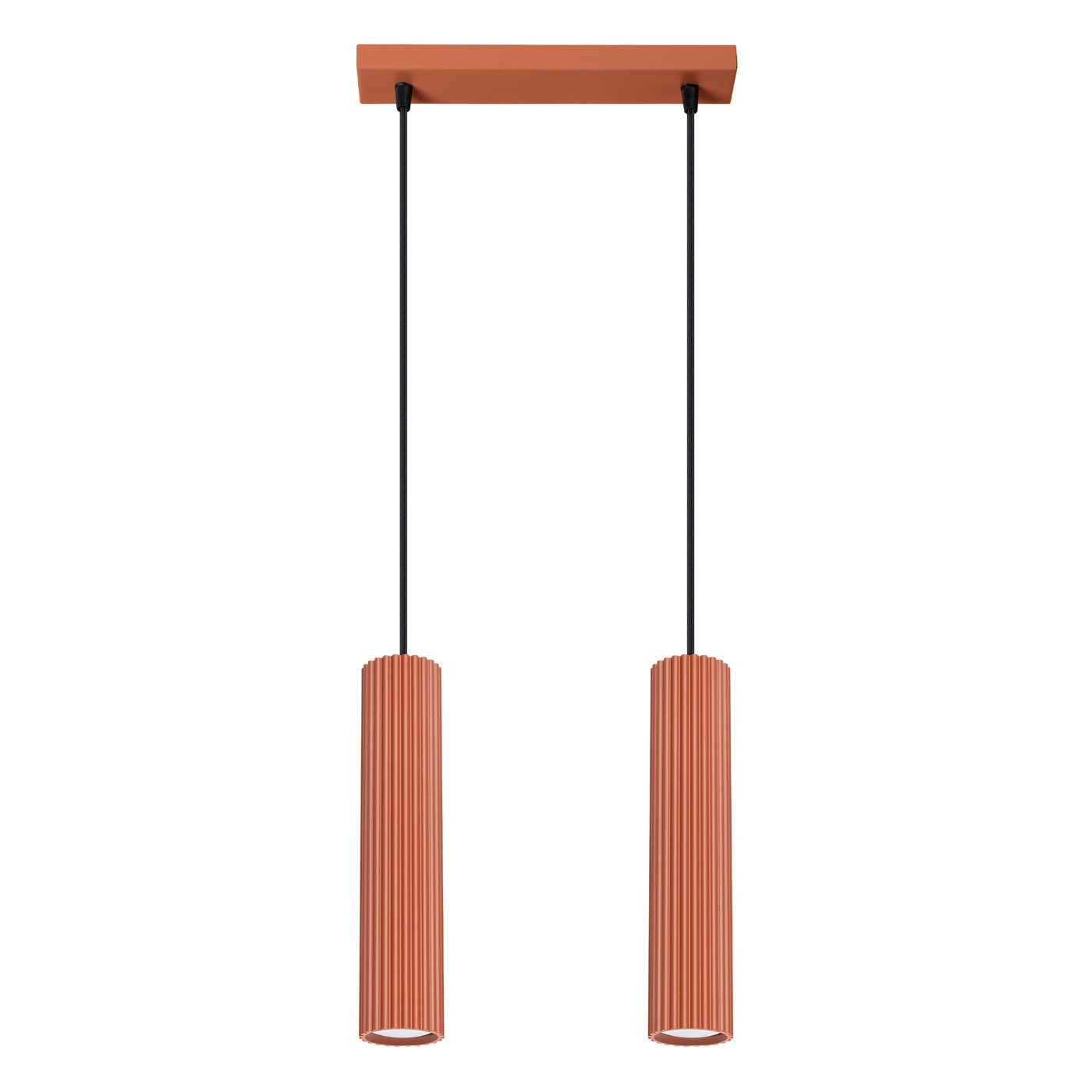 SOLLUX lighting Hängeleuchte Pendelleuchte Karbon 2 Roter Ocker, Nicht enthalten