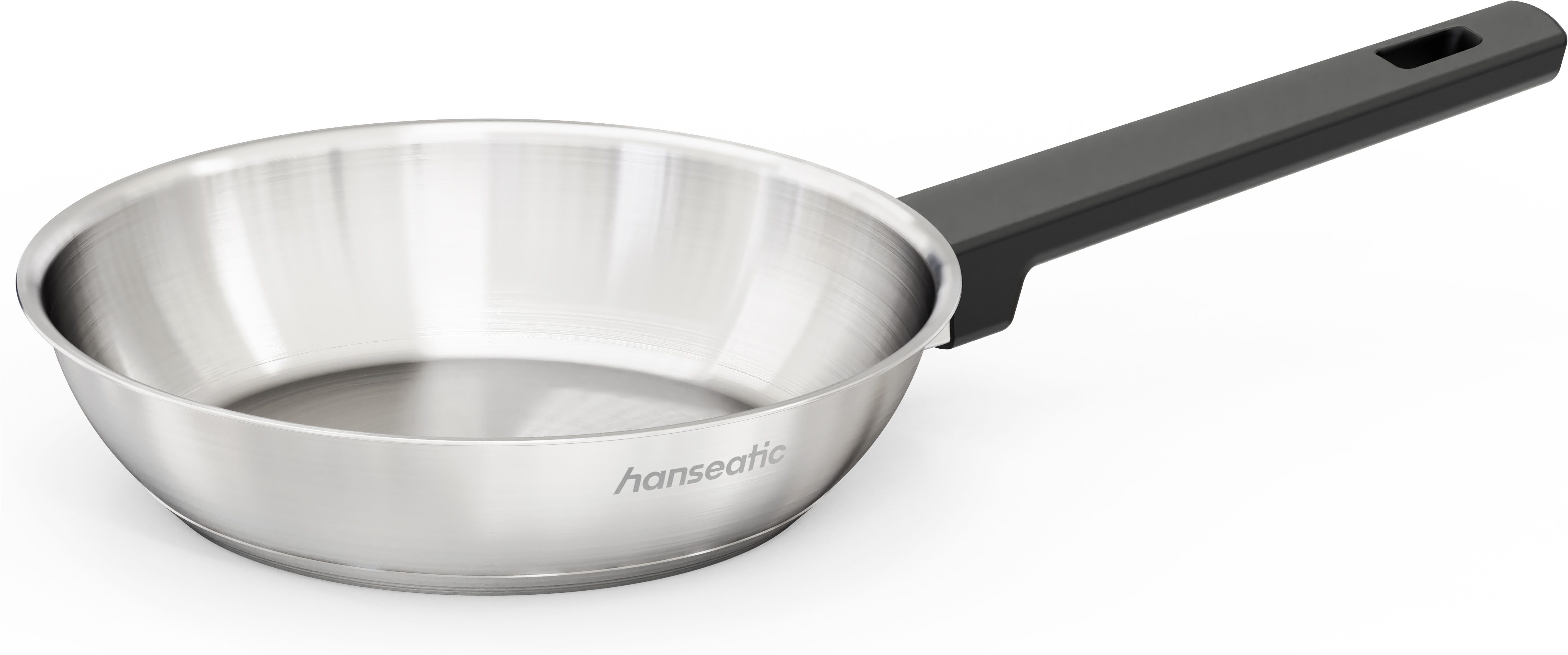 Hanseatic Bratpfanne SMART, Edelstahl 18/10 (1-tlg), ohne Beschichtung, energiesparend, für alle Herdarten, inkl. Induktion