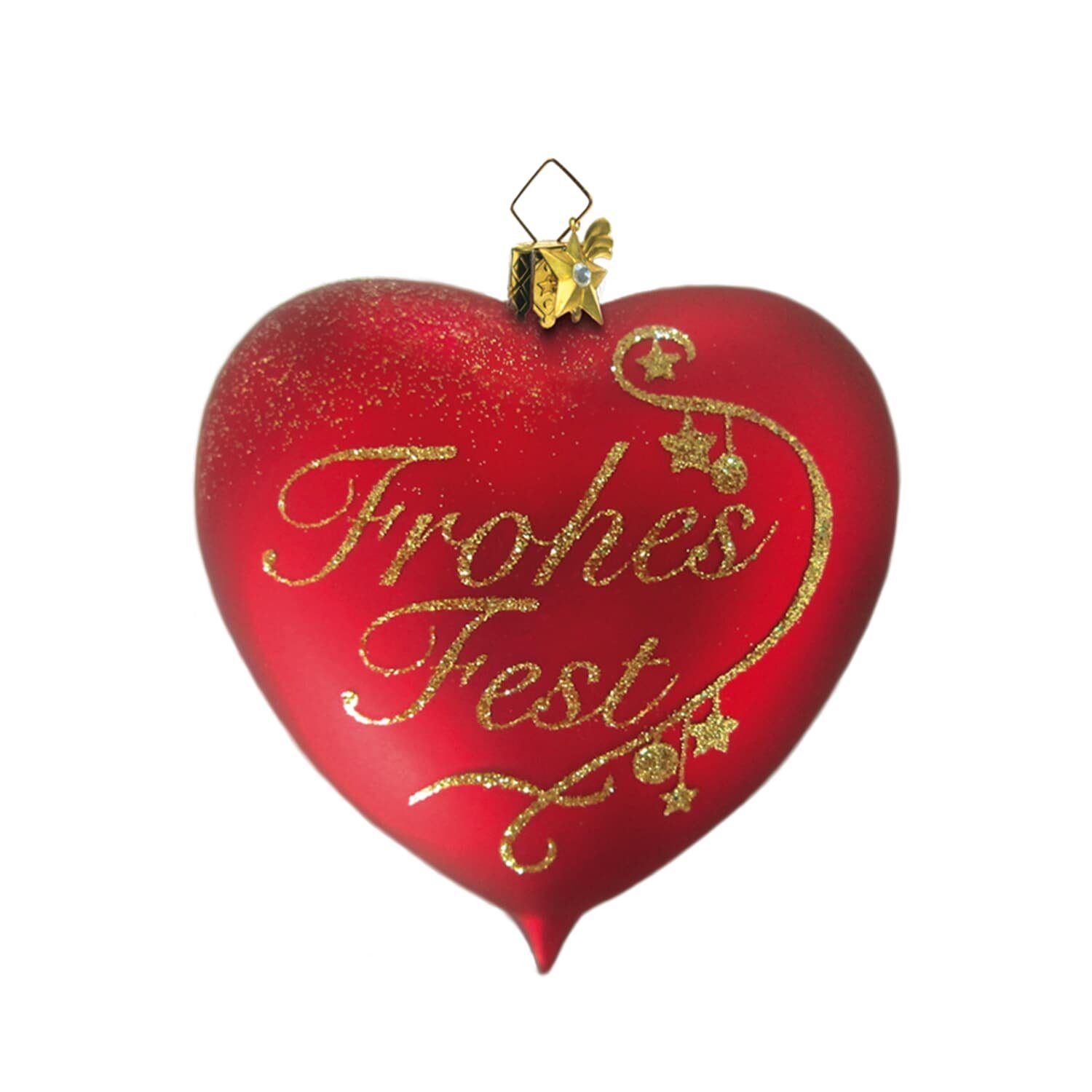 Christbaumschmuck Herz "Frohes Fest" Wohlfahrt Käthe