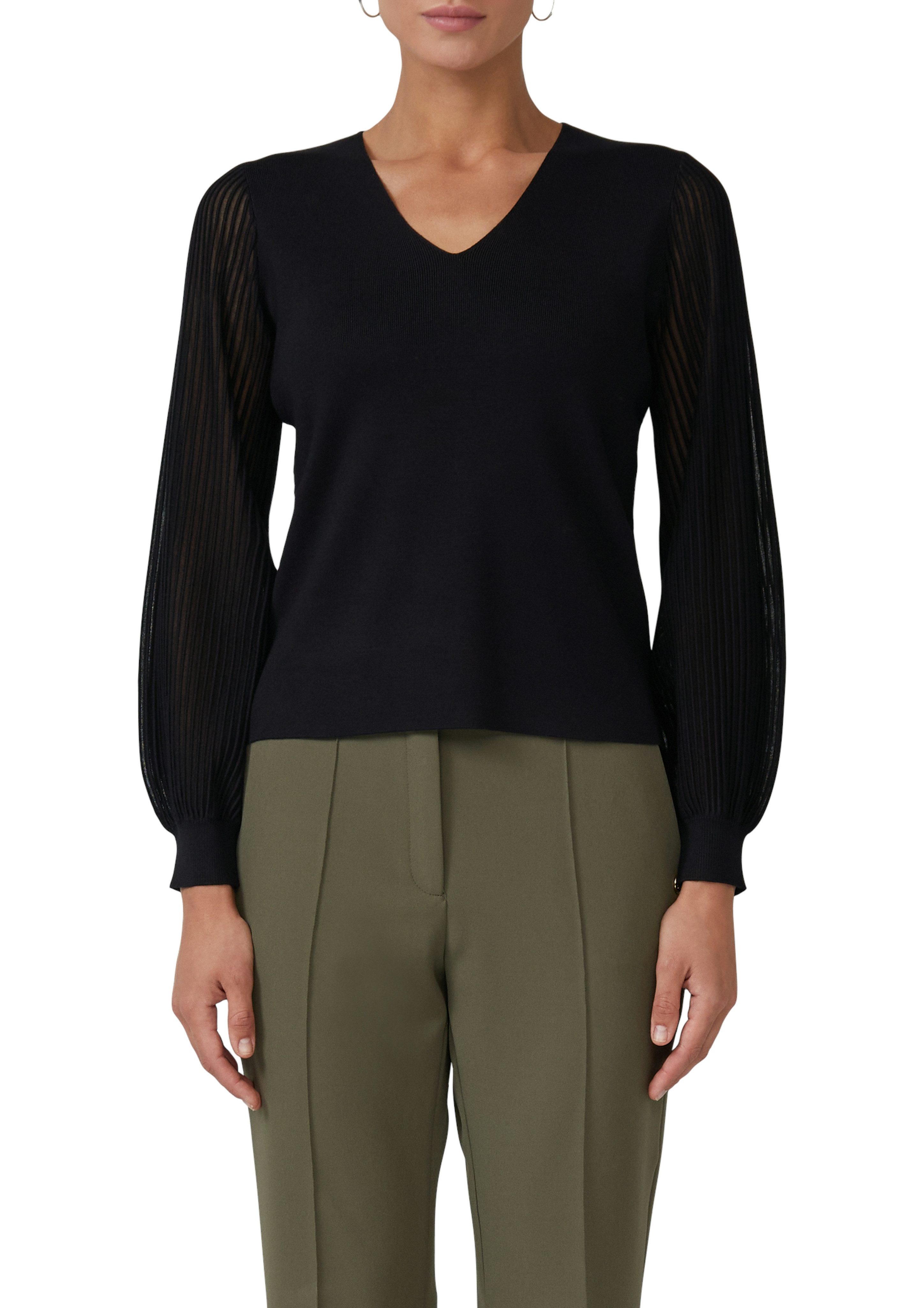 s.Oliver BLACK LABEL Strickpullover mit semitransparenten günstig online kaufen