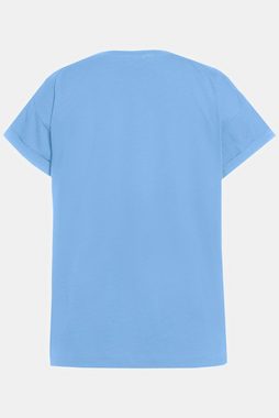 Gina Laura Rundhalsshirt T-Shirt Oversized V-Ausschnitt Halbarm