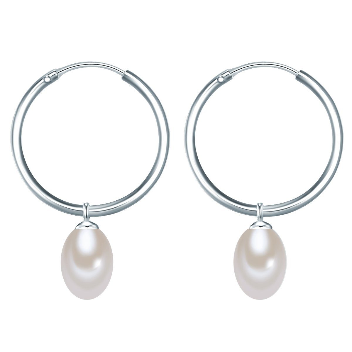 Valero Pearls Paar Creolen silber, aus günstig online kaufen