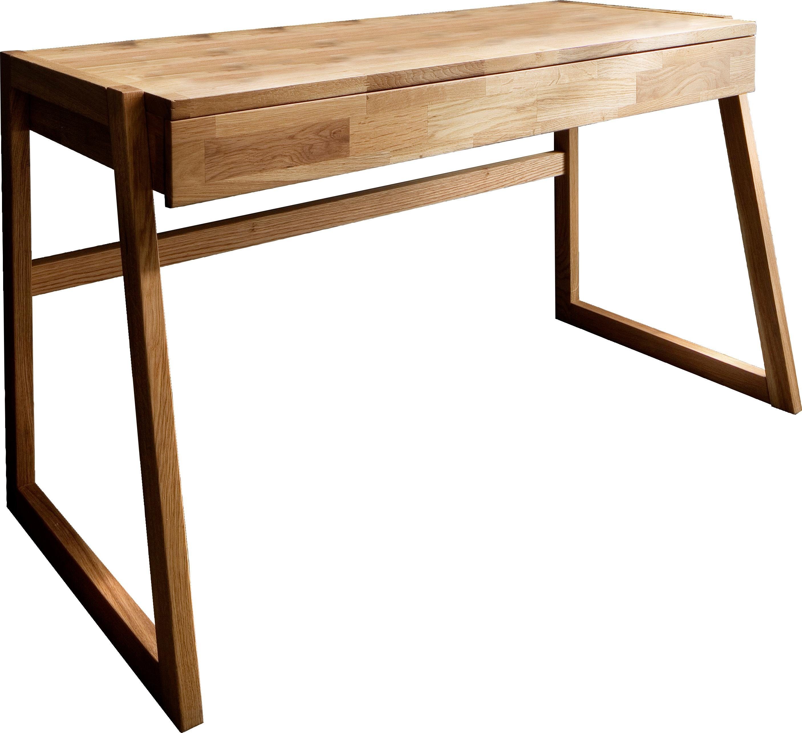 Home affaire Laptoptisch Dura - Holzschreibtisch aus Massivholz mit Soft-Close Schublade, aus Massivholz, mit Soft-Close Funktion der Schubladen