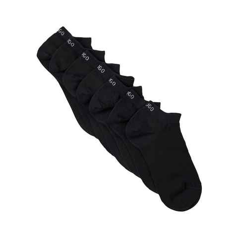 HUGO Sneakersocken Socken 6P AS UNI CC W 10 (6-Paar) mit Markenschriftzug am Bündchen