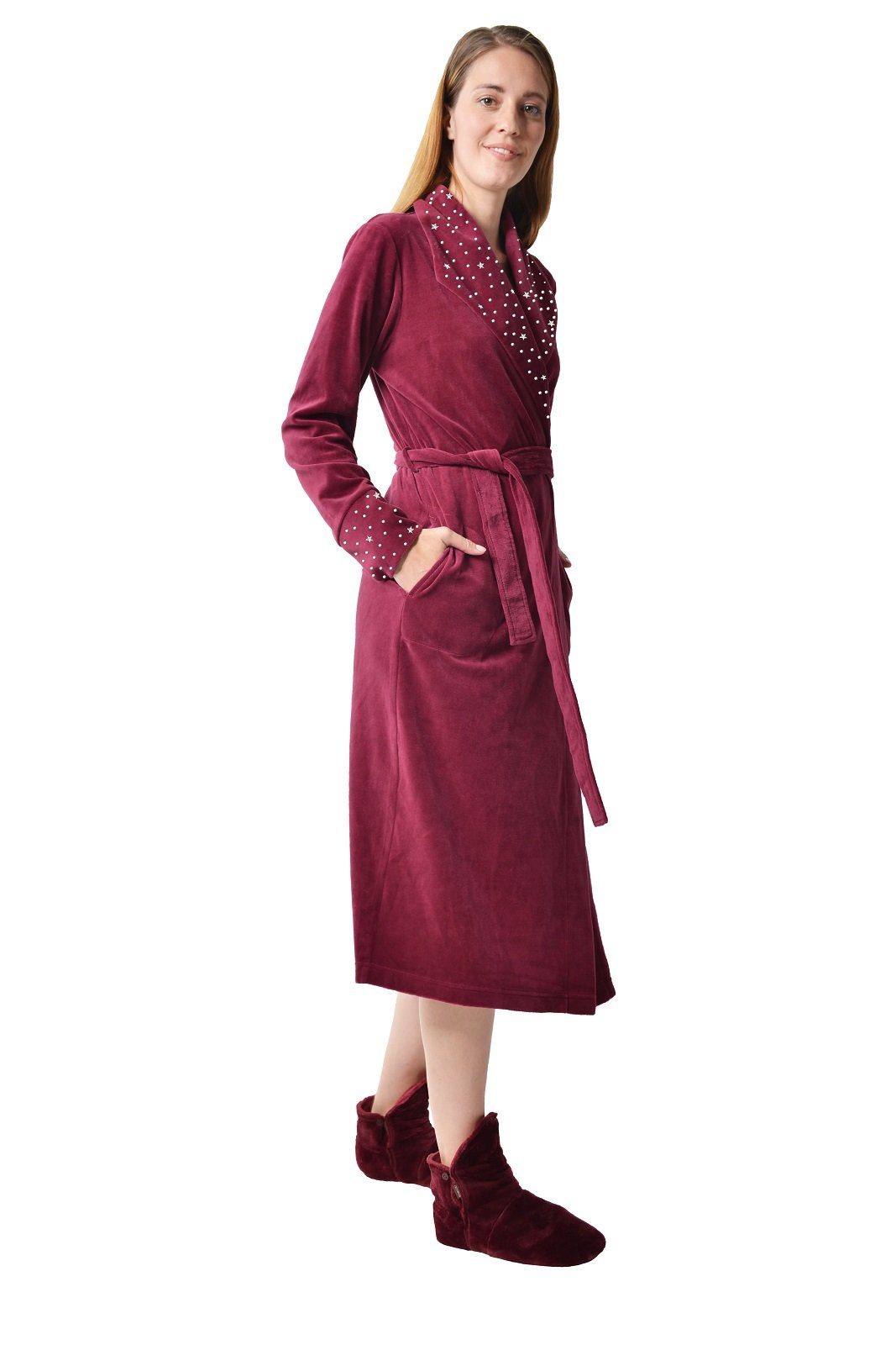 RAIKOU Damenbademantel Morgenmantel, Saunamantel, Loungemantel 80% Baumwoll günstig online kaufen