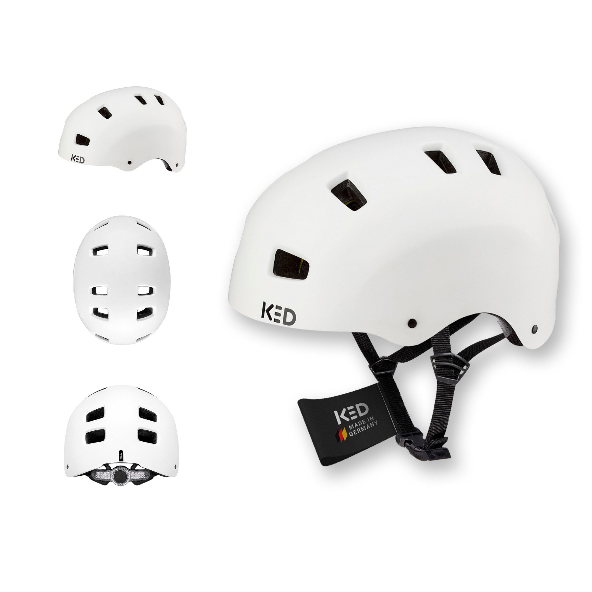 KED Fahrradhelm Citro City Fahrradhelm, MaxShell Schutz, Sicherer K-Lock Verschluss Und LED-Rücklicht
