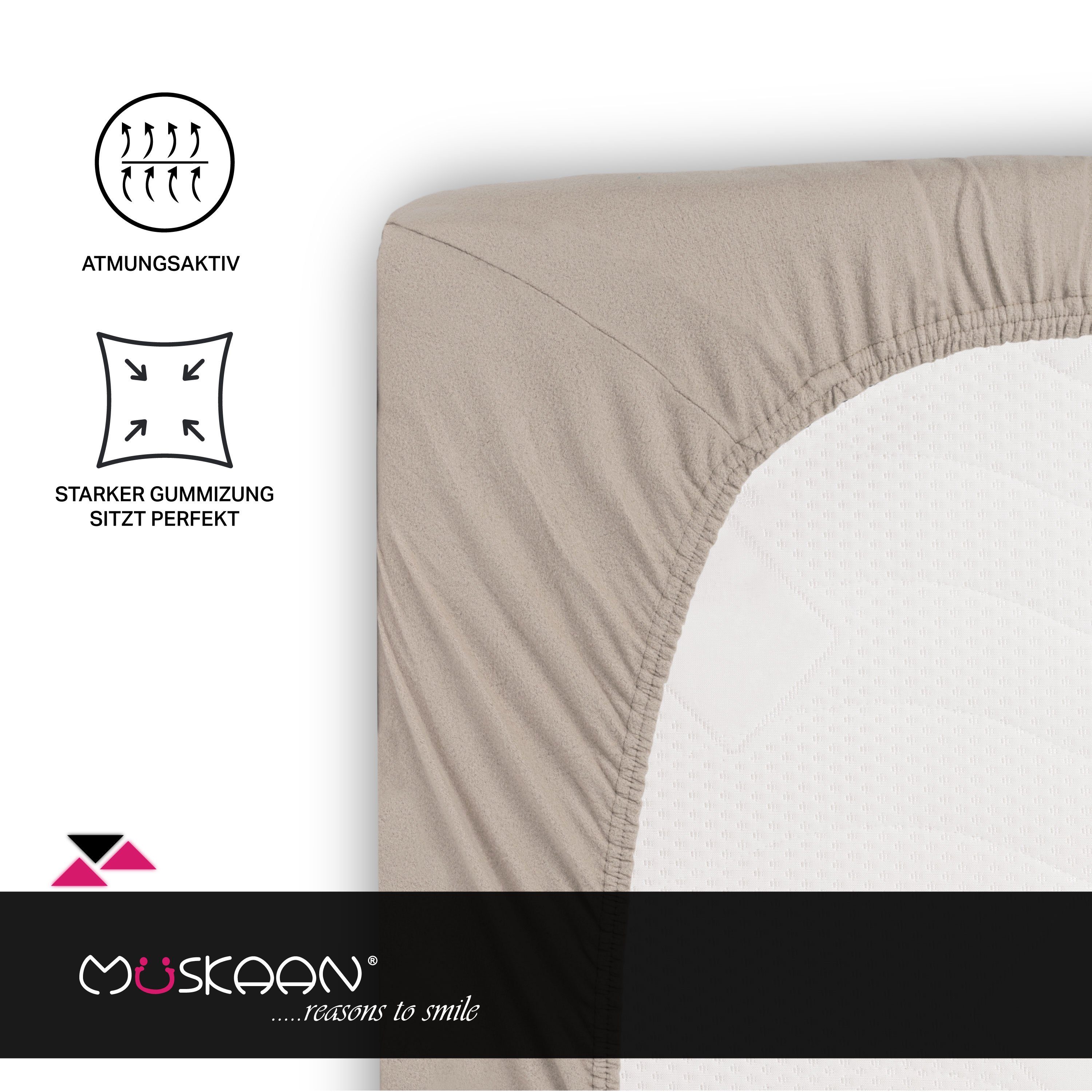 Müskaan Spannbettlaken Spannbetttuch Bettlaken Winter Flausch Warm Leintuch günstig online kaufen