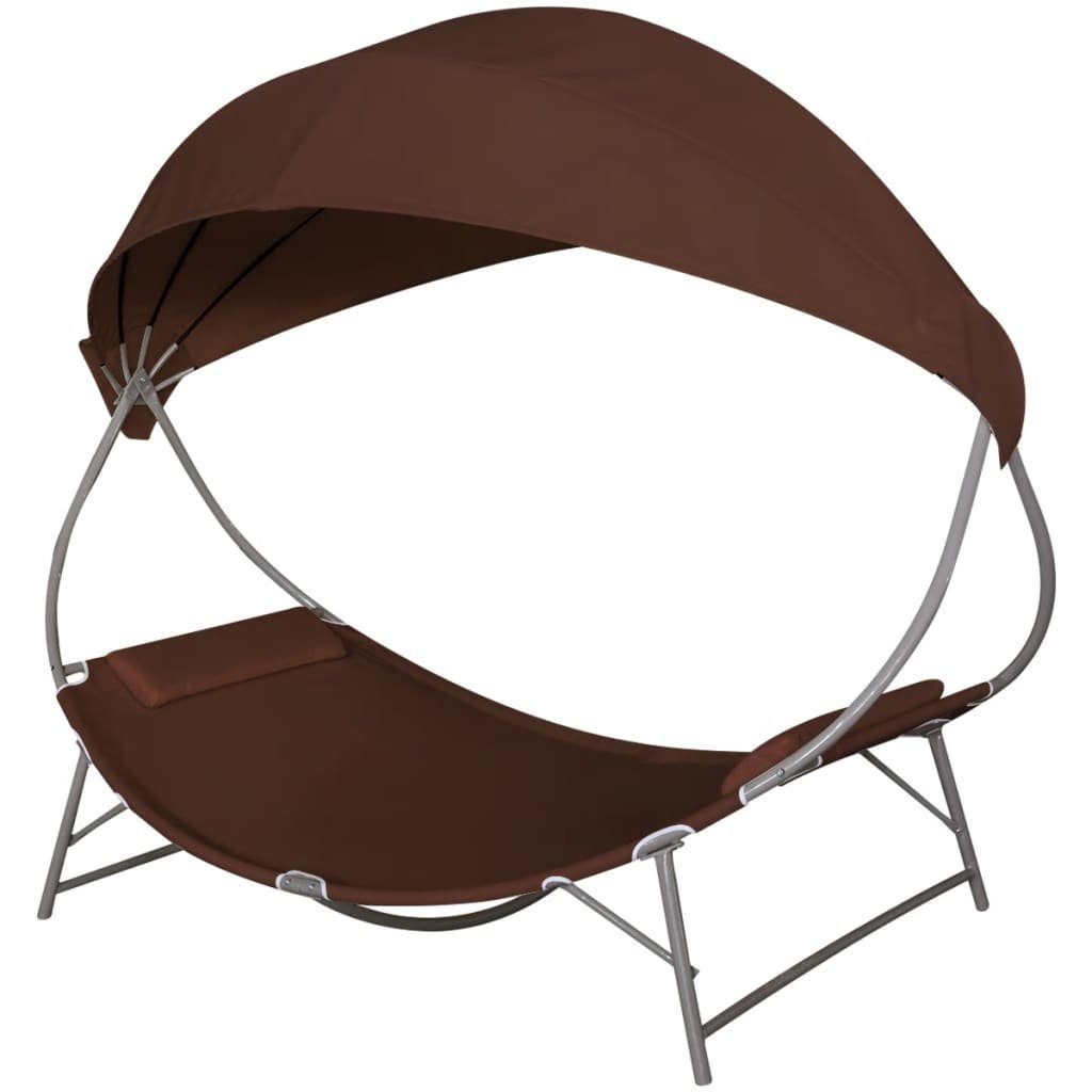 vidaXL Gartenliege »Sonnenliege mit Sonnendach Braun« online kaufen OTTO