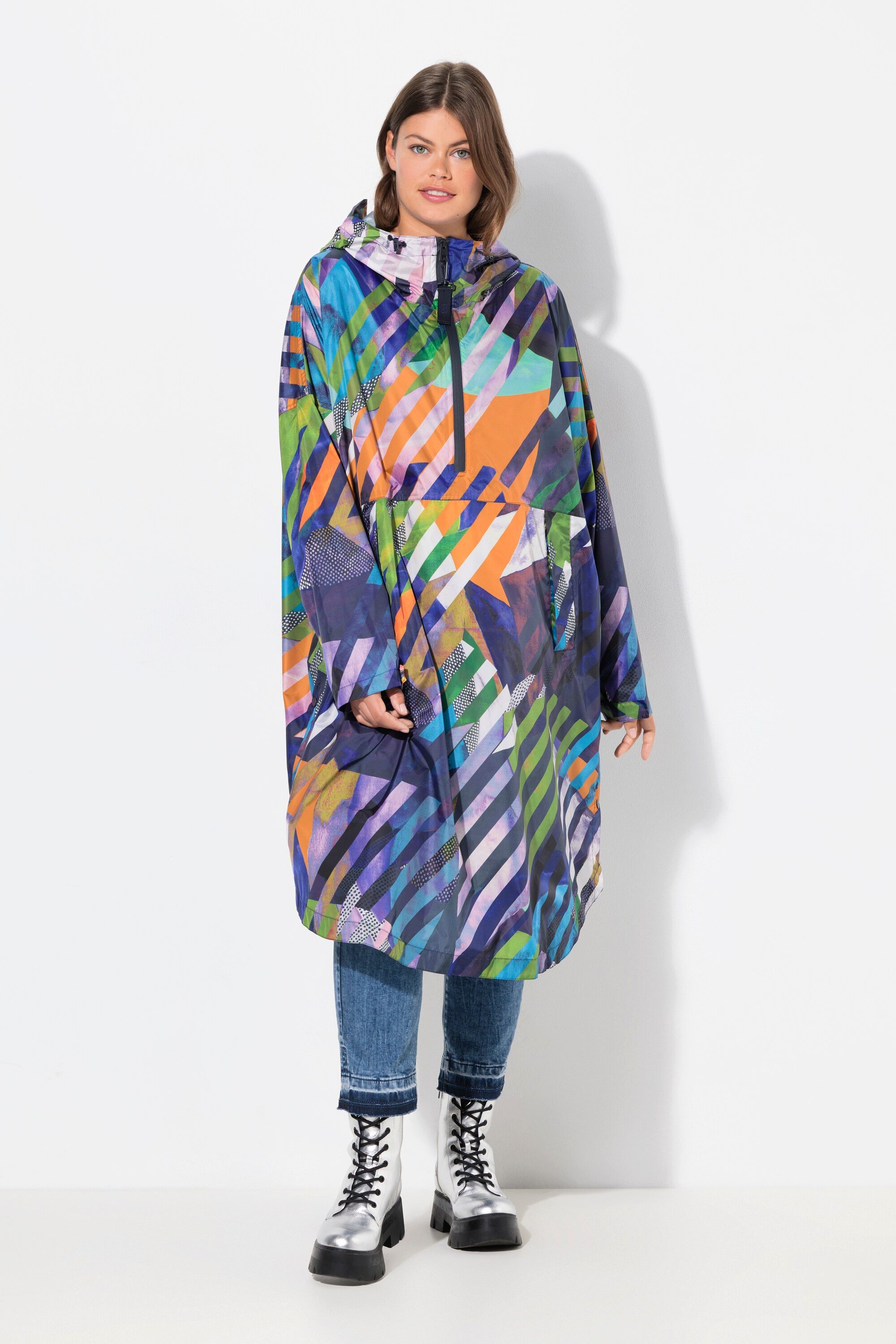 Laurasøn Funktionsjacke Funktions-Regencape Unisex Print Kapuze