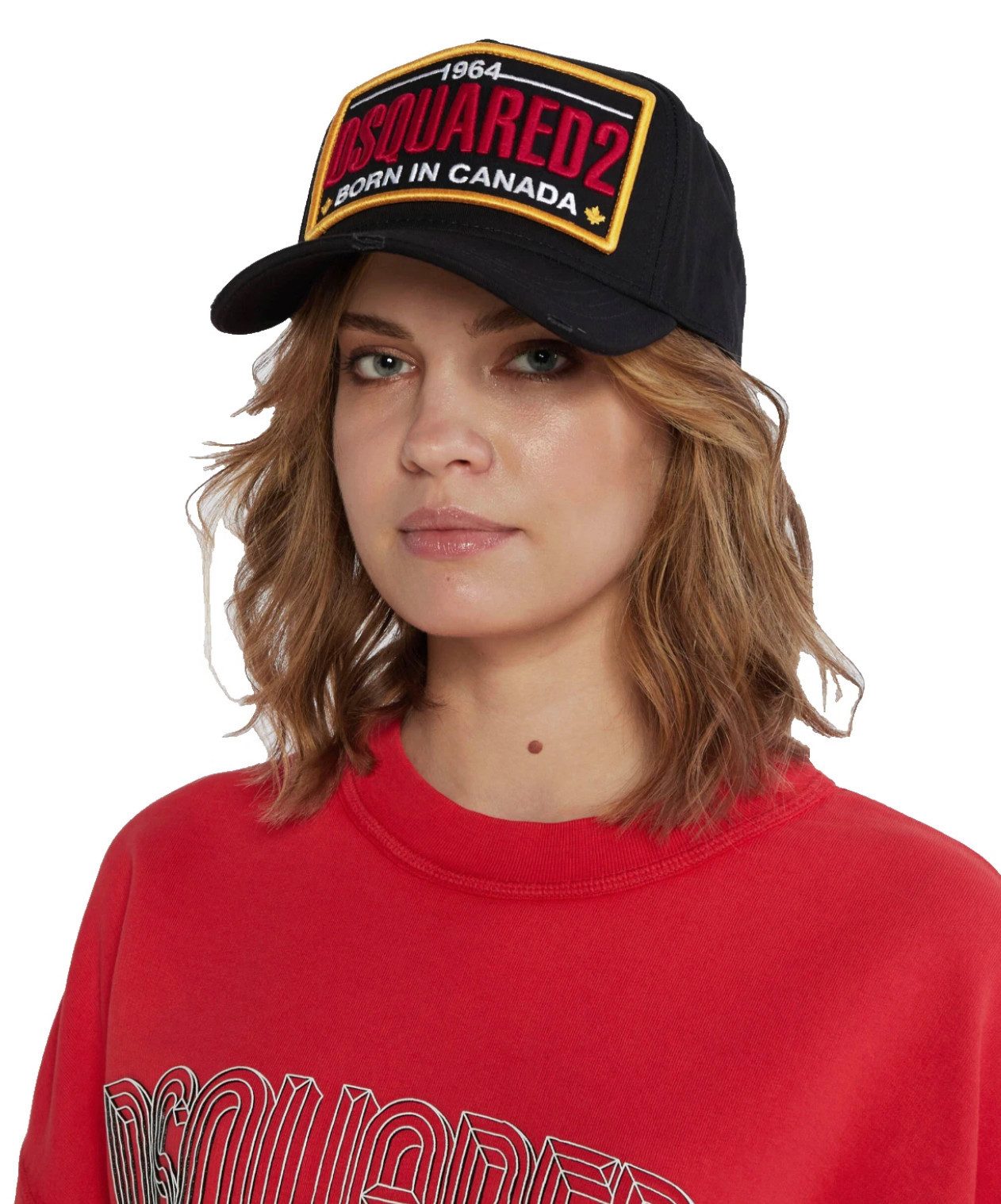 Dsquared2 Baseball Cap Born to be a Fighter Trucker Cap Kappe Mütze Basebalkappe Rückseite: „Born to be a Fighter“ + Jahreszahl 1995