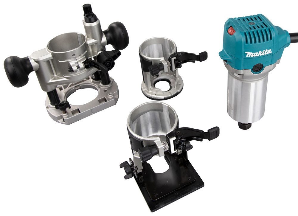 Makita Fräse Multifunktionsfräse »RT0702CX2J« im Makita Makpac Koffer Gr.4, (vielseitig einsetzbare Multifunktionsfräse), 710 W, 6/8 mm, Leerlaufdrehzahl, 10000 – Bild 3 von 5