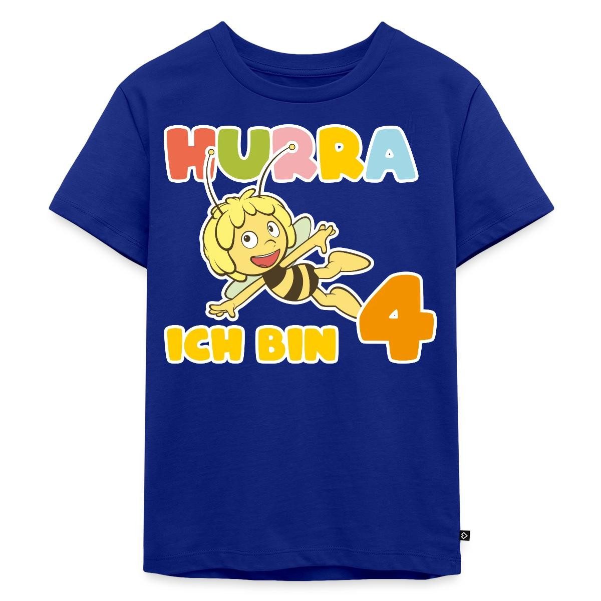 T-Shirt Biene Maja Hurra Ich bin 4 Vierter Geburtstag Kinder Premium T-Shirt